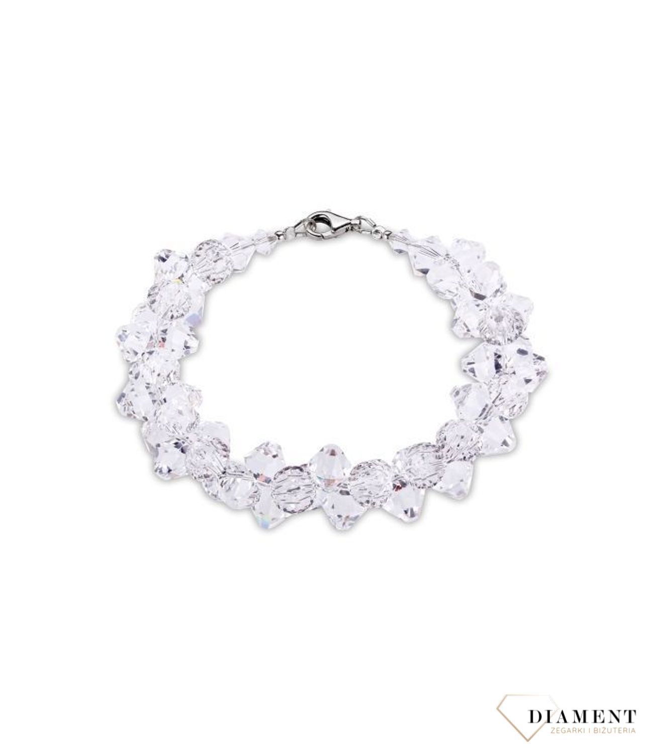 Bransoletka Bicone BE63015301C. Bransoleka srebrna damska. Bransoletka Spark z kryształkami. Biżuteria ślubna. bransoletka damska ślubna. Bransoletka srebrna z kryształkami Swarovskiego na prezent.  (2).jpg