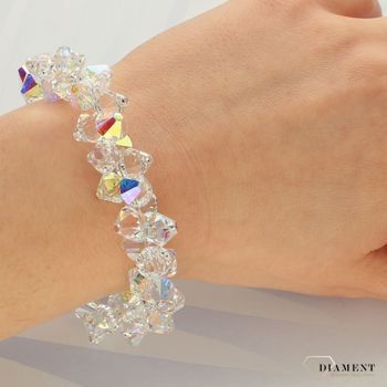 Bransoletka ślubna Spark z kryształkami Swarovski BEG63015301AB. Bransoletka z kryształkami Swarovski w opalizującym kolorze.  To świetny pomysł na prezent dla ukochanej osoby..jpg