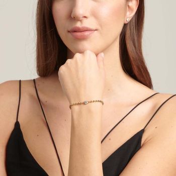 Bransoletka damska stalowa pozłacana Brosway Desideri Luck BEI085 3.jpg