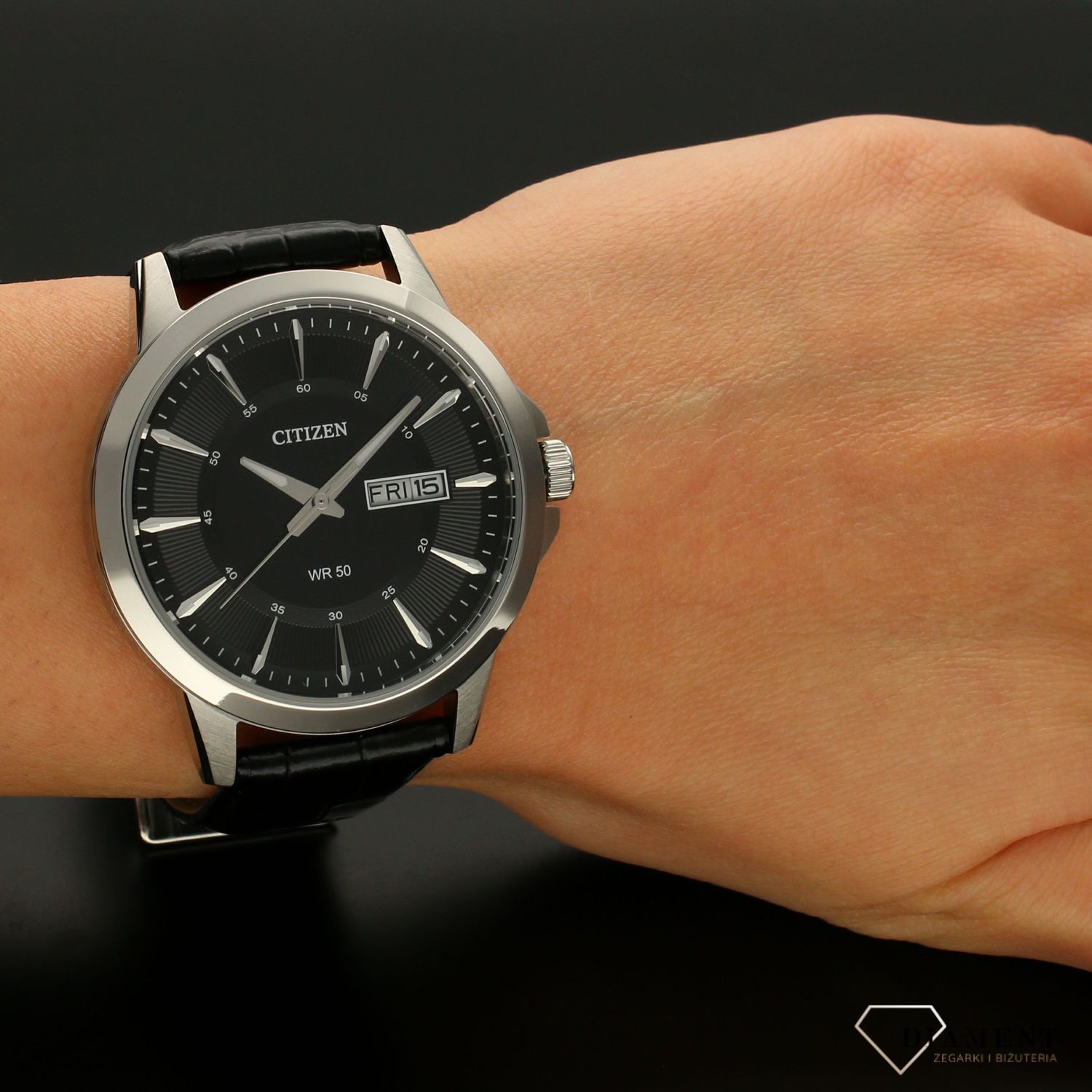 Zegarek męski Citizen na czarnym pasku Classic BF2011-01EE.jpg