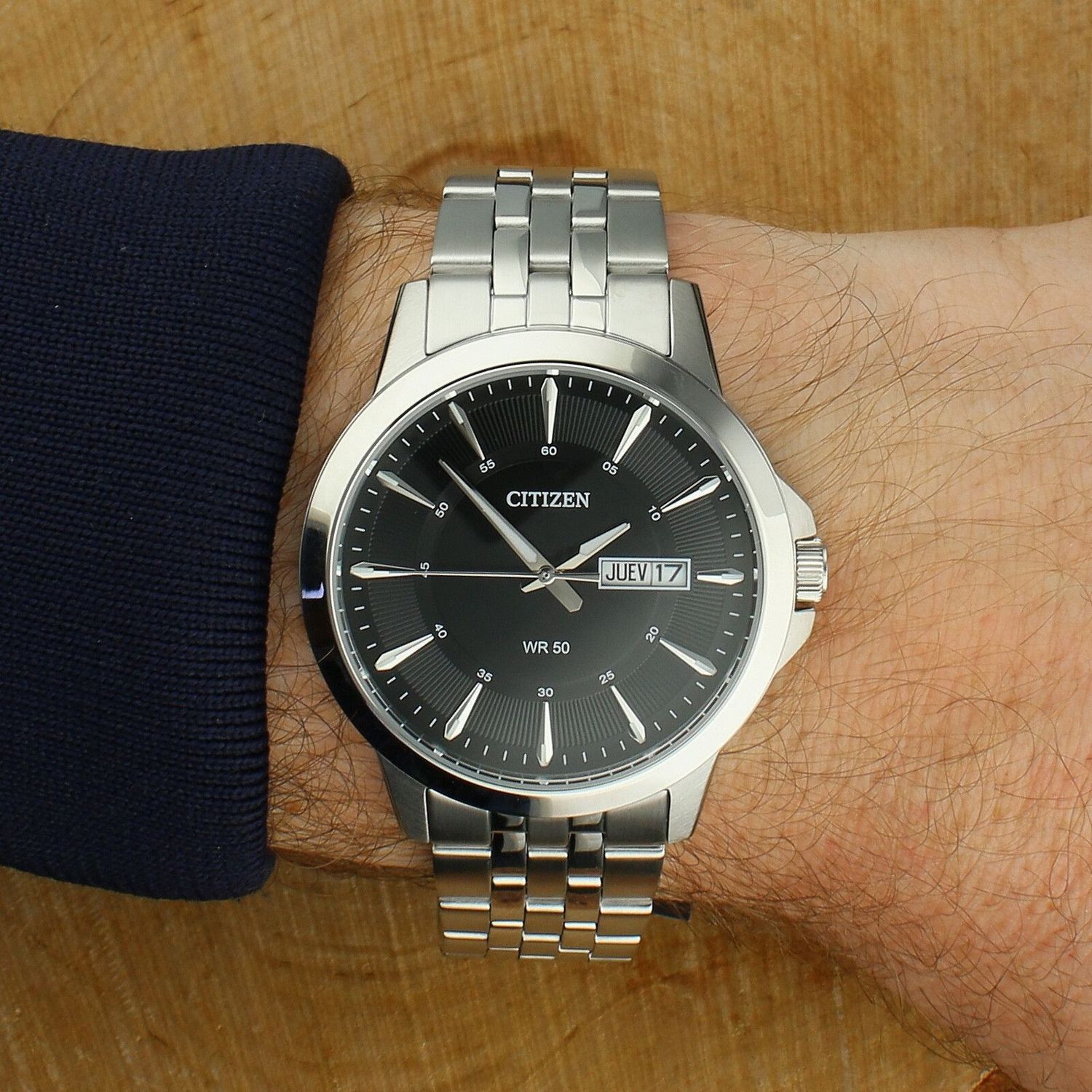 Zegarek męski Citizen na bransolecie z czarną tarczą Classic BF2011-51E Autoryzowany sklep. ✓.jpg