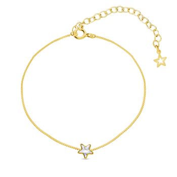 Srebrna bransoletka Pozłacana Gwiazdka Swarovski Crystals 925 BG28165C-L.jpeg