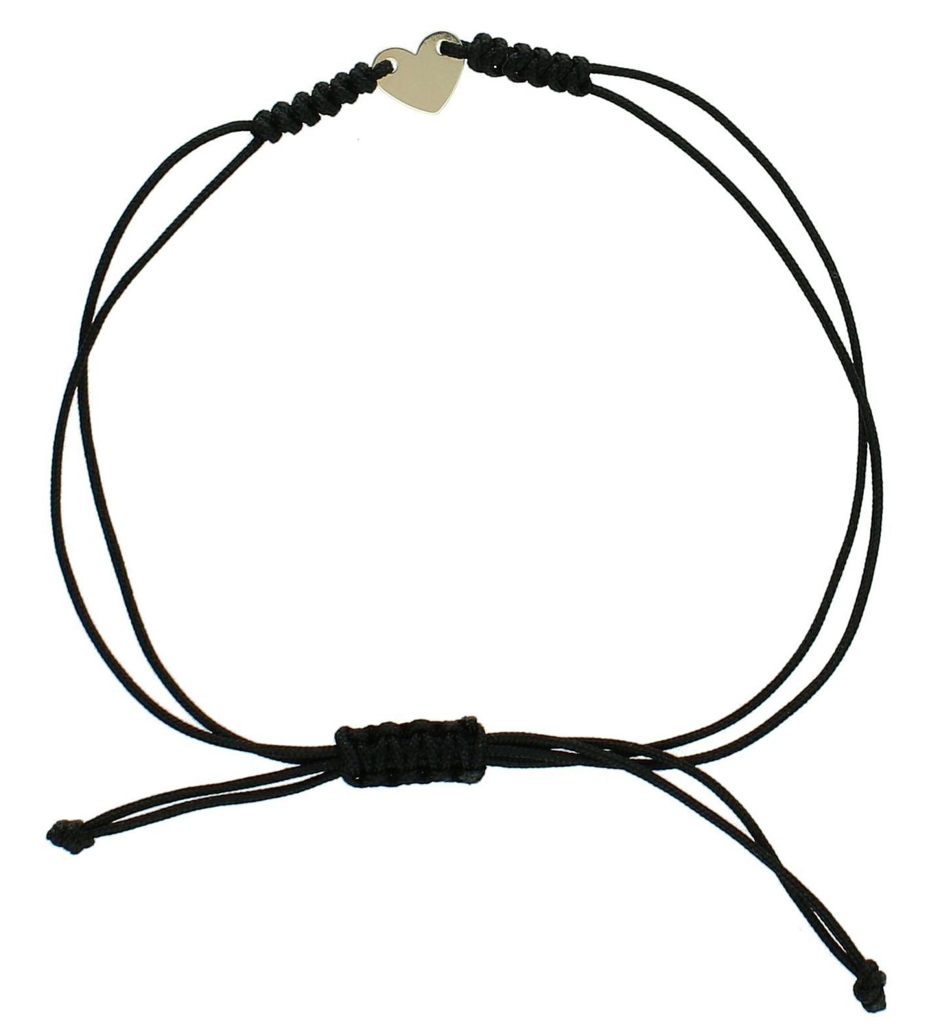 Bransoletka damska na sznureczku pr 585, BG3131v134 Bransoleta złota z czarnym sznurkiem, ozdobiona sercem złotym to bardzo modny, nowoczesny akcent dla kobiet lubiących podkreślać swoją1.jpg