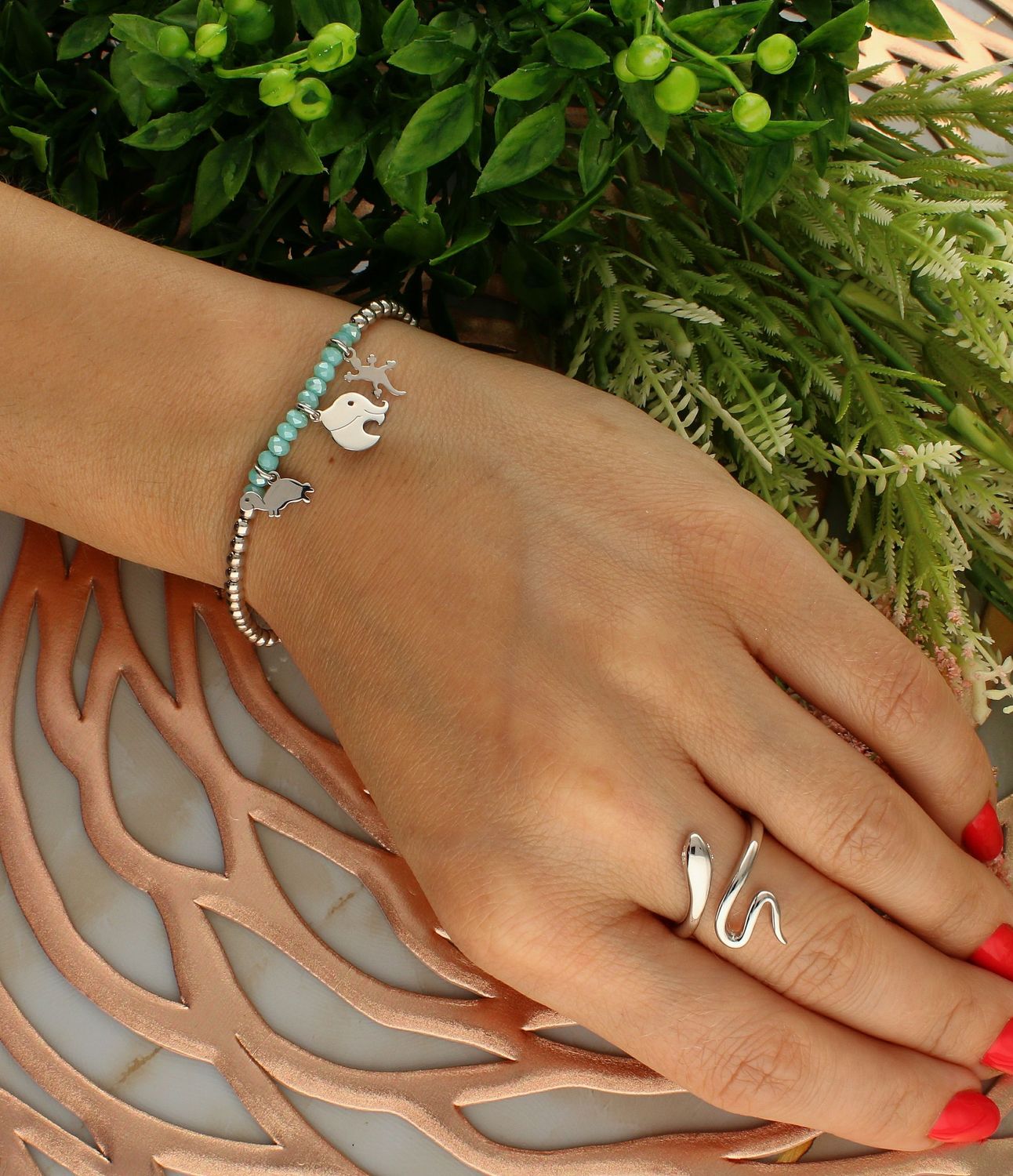 Bransoletka srebrna kuleczki ze słonikiem BGBZ002718.  Bransoletka srebrna dziecięca. Bransoletka srebrna z koralikami. Bransoletka celebrytka ze słonikiem. Bransoletka celebrytka idealna na prezent. Bransoletka celebrytka n.jpg