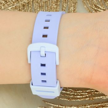 Sportowy zegarek damski Casio BABY-G BGD-10KH-2BER w fioletowym kolorze. 100 m wodoszczelności, Super Illuminator, 5 alarmów i zestaw z uchwytem serce.6.jpg