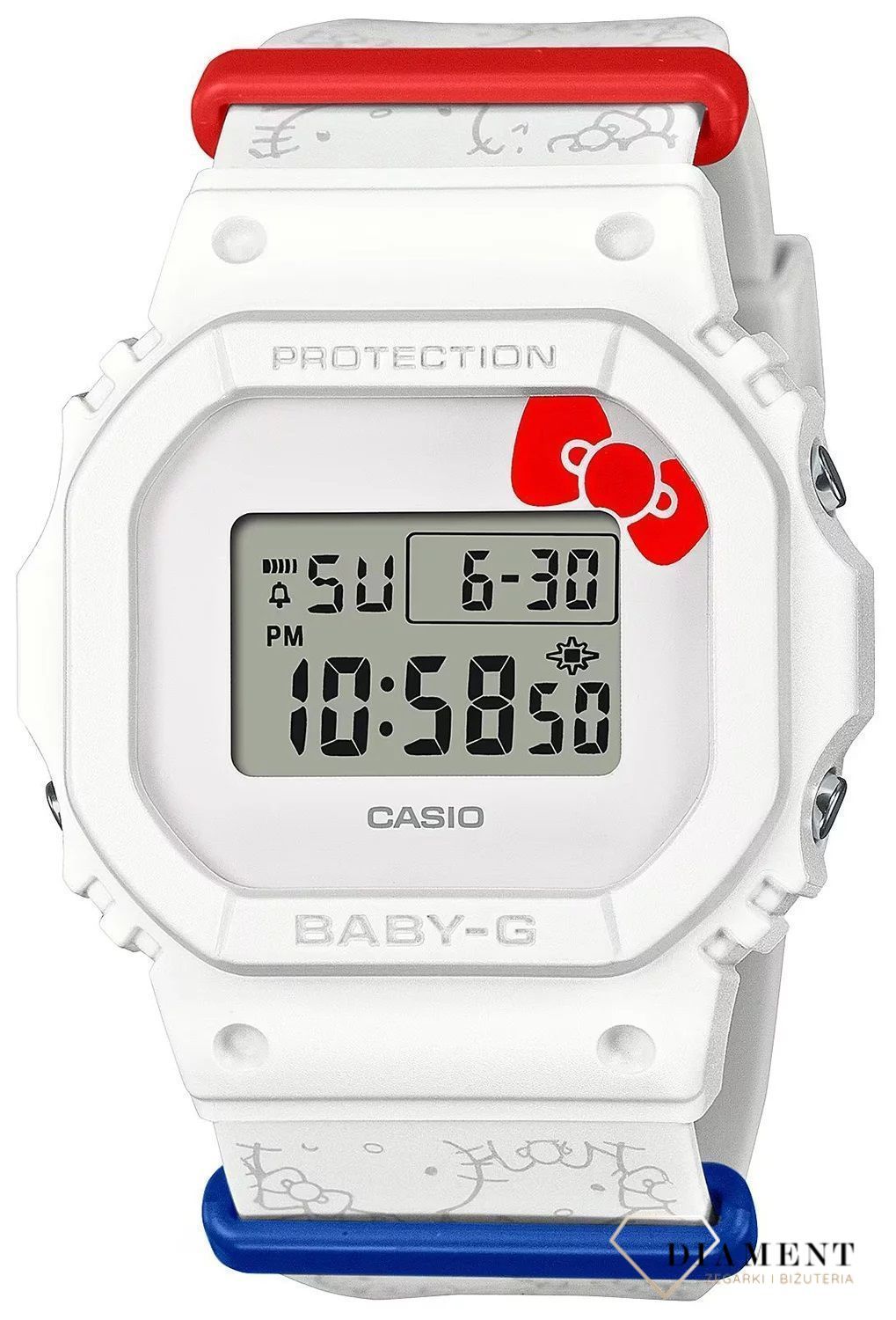 Zegarek Casio Baby-G 30th & HELLO KITTY 50th Anniversaries BGD-565KT-7ER. Zegarek Hello Kitty x Casio G-shock. Zegarek dla dziecka na komunię. Dziewczęcy zegarek na komunię..jpg