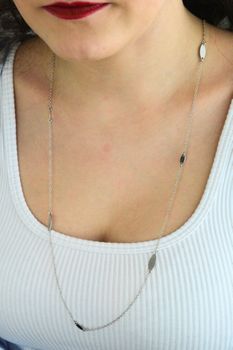 Srebrny łańcuszek 80 cm minimalistyczny  Blaszki (4).jpg