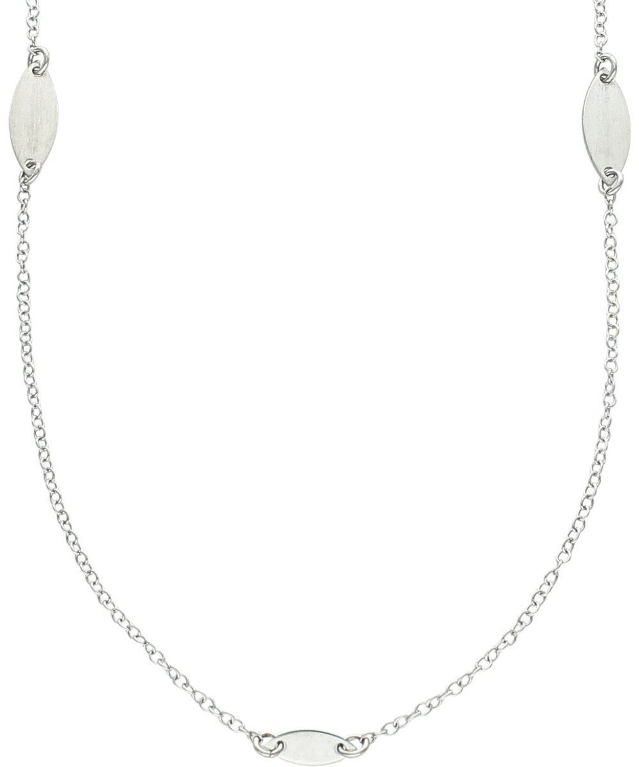 Srebrny łańcuszek minimalistyczny 80 cm z blaszkami - BGNZ005280 Ag.jpg