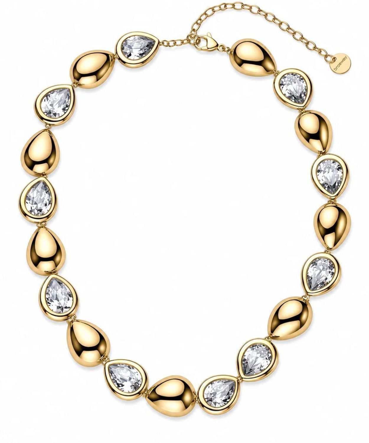 Naszyjnik damski Brosway GLOW Drop BGW10 – stalowy choker z cyrkoniami 44 cm.jpg