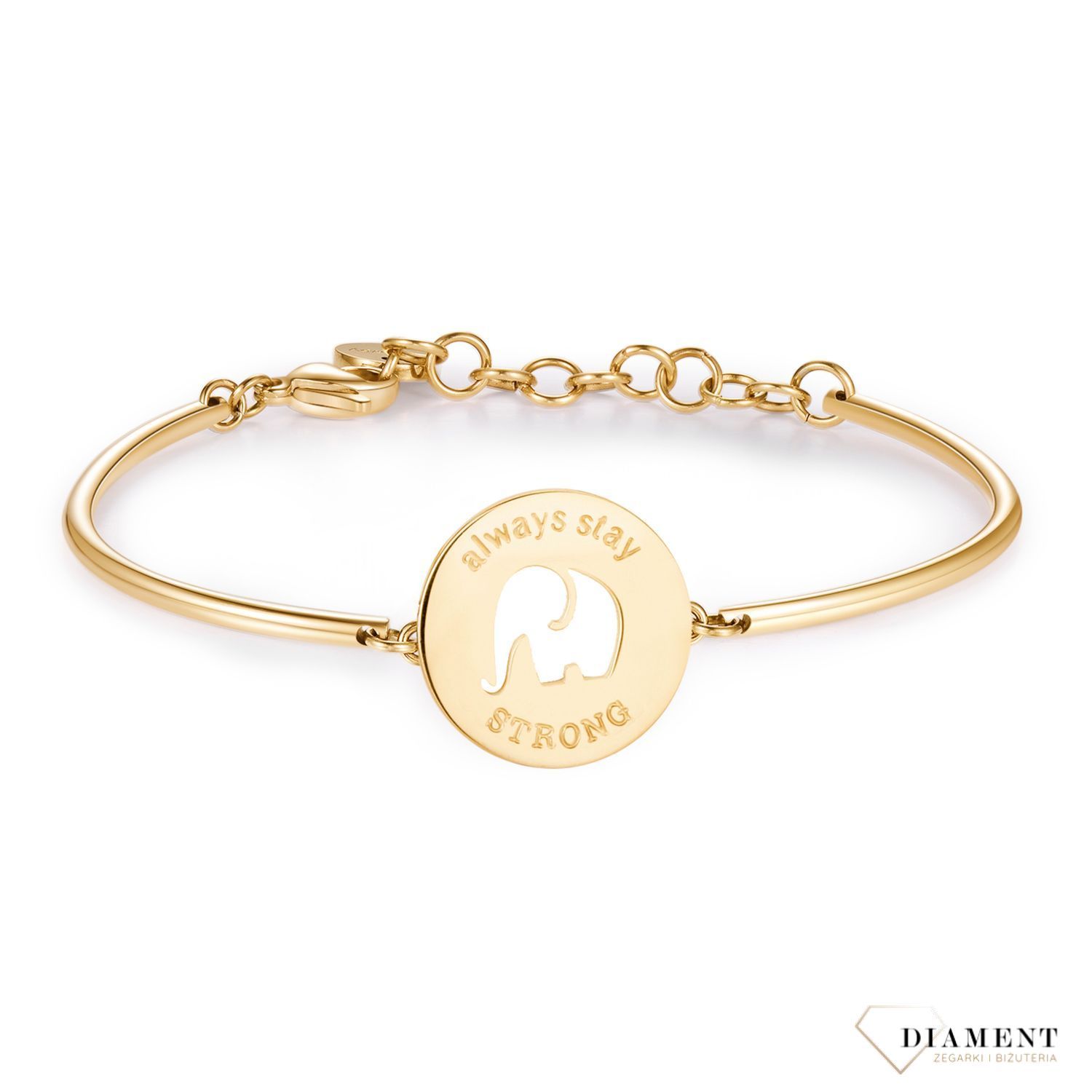 Bransoletka damska stalowa pozłacana Brosway Chakra 'Słoń na szczęście' BHK24.jpg