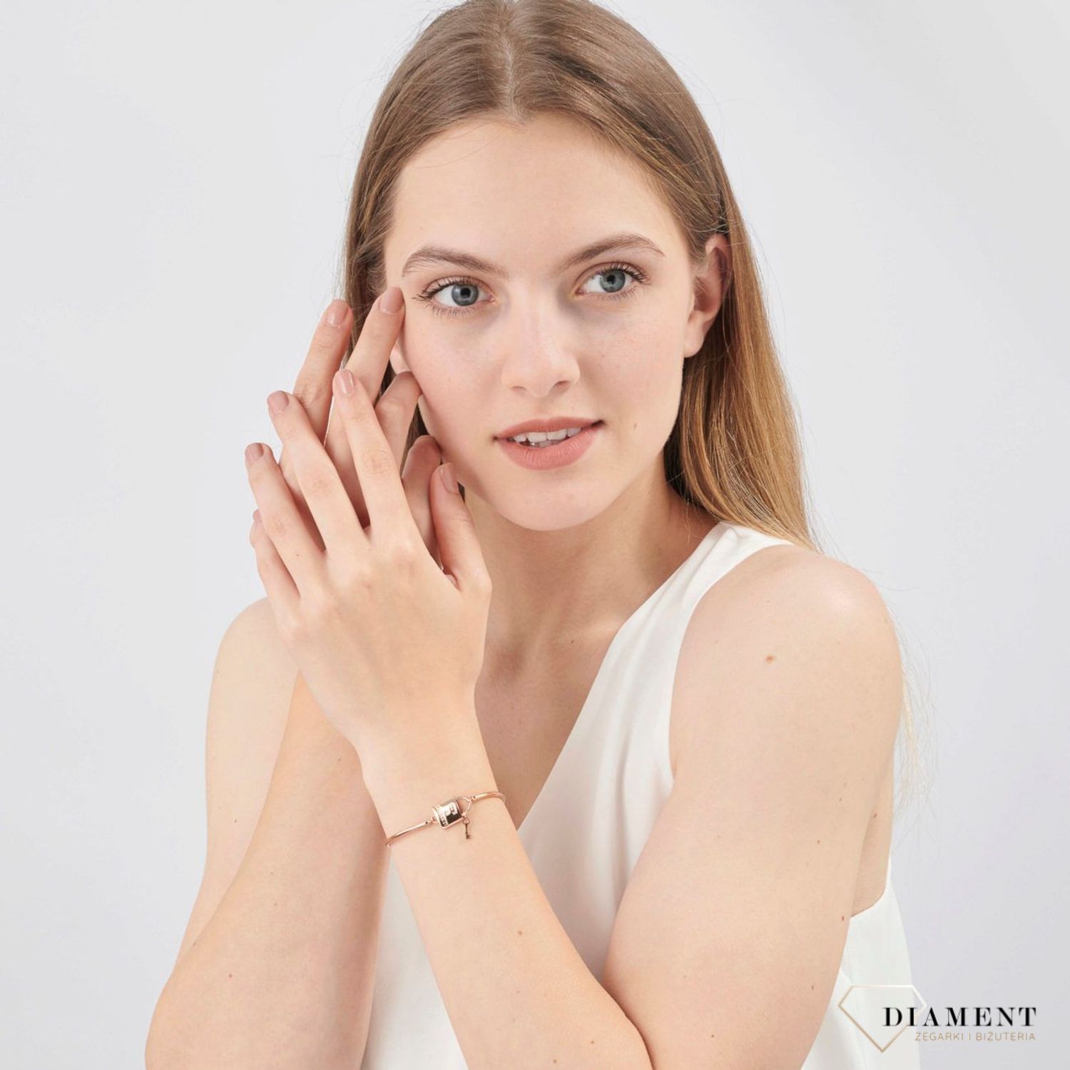 Bransoletka damska stalowa pozłacana Brosway Chakra 'Kłódka i kluczyk' BHK280.jpg