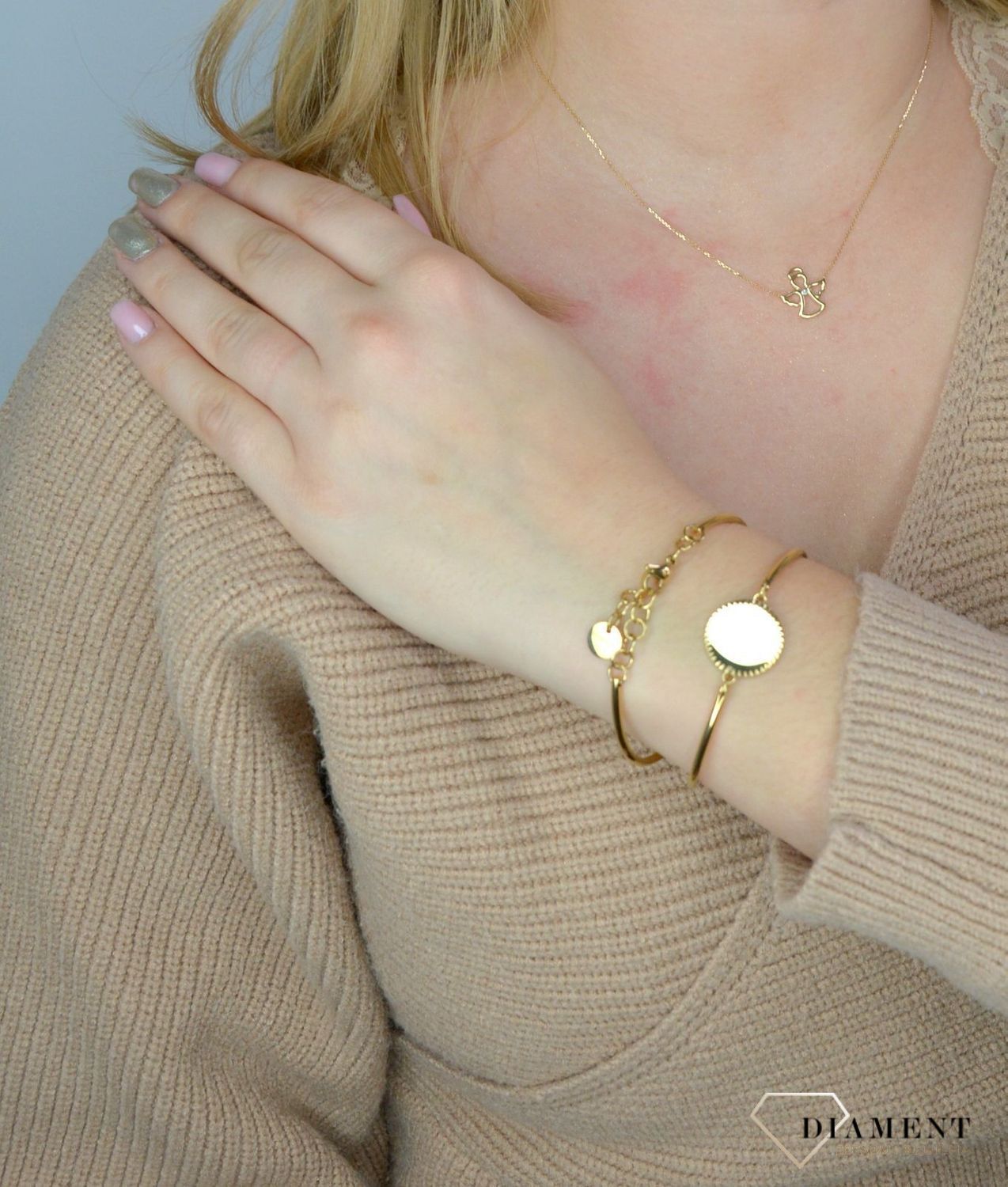 Bransoletka damska stalowa pozłacana złota Brosway Chakra koło ozdobione kryształami Swarovskiego BHK301.jpg