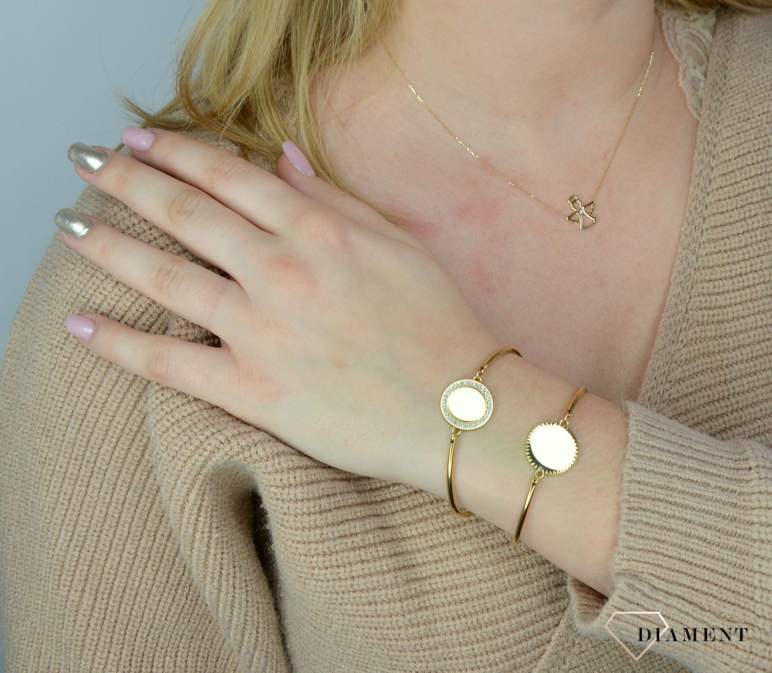 Bransoletka damska stalowa pozłacana złota Brosway Chakra koło ozdobione kryształami Swarovskiego BHK301.jpg