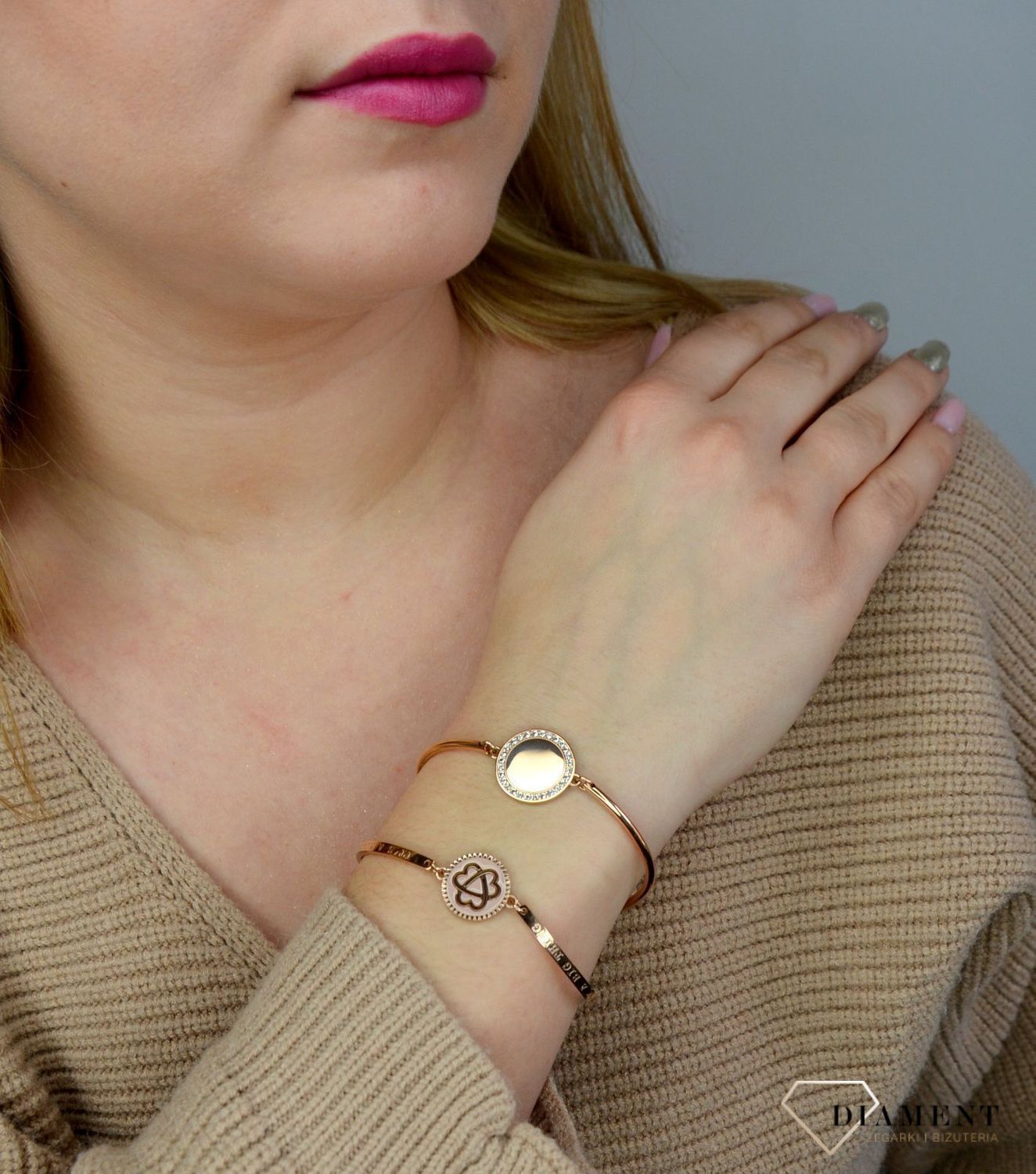 Bransoletka damska stalowa pozłacana Brosway Chakra koło ozdobione kryształami Swarovskiego BHK302.jpg