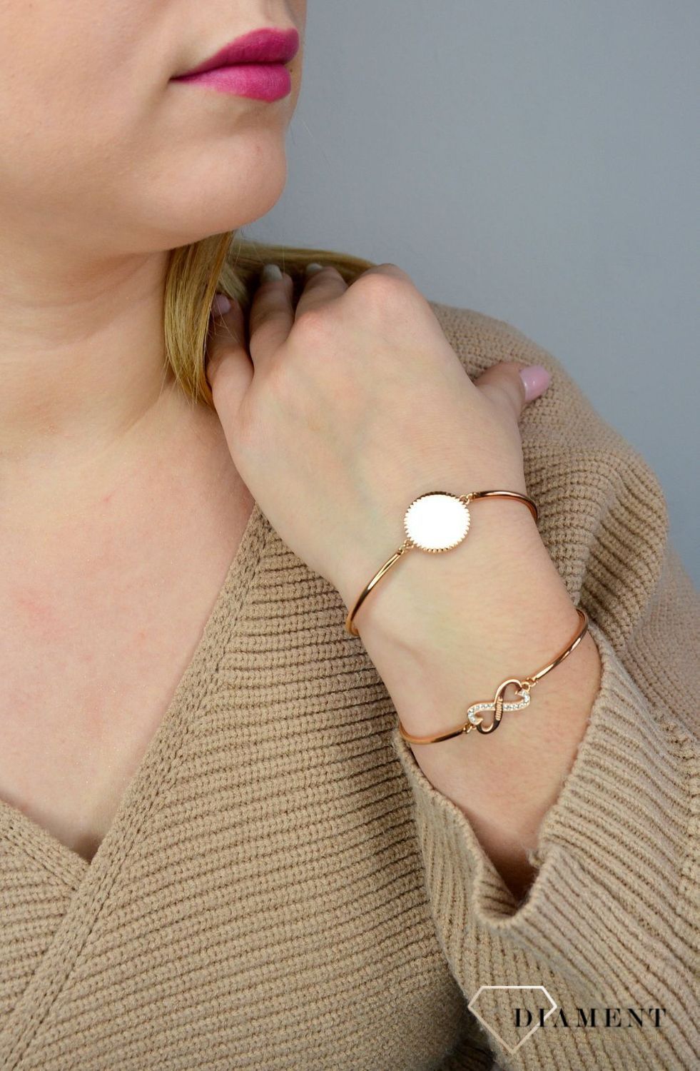 Bransoletka damska stalowa pozłacana różowe złoto Brosway Chakra BHK308.jpg