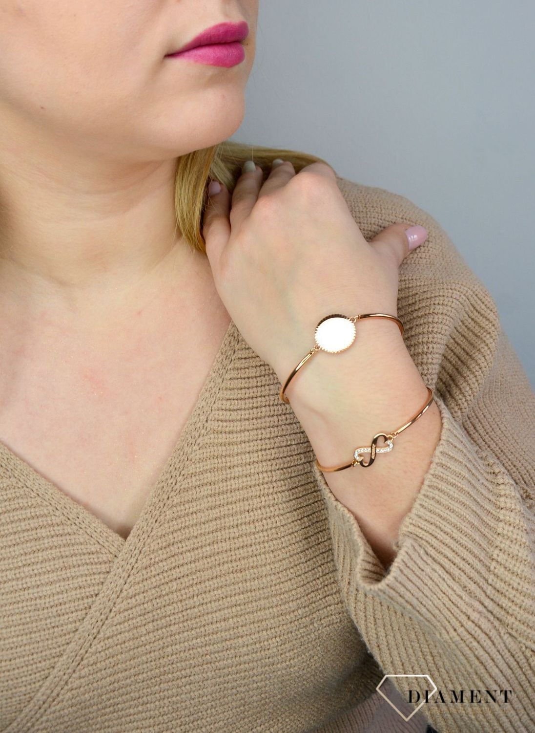 Bransoletka damska stalowa pozłacana różowe złoto Brosway Chakra BHK308.jpg