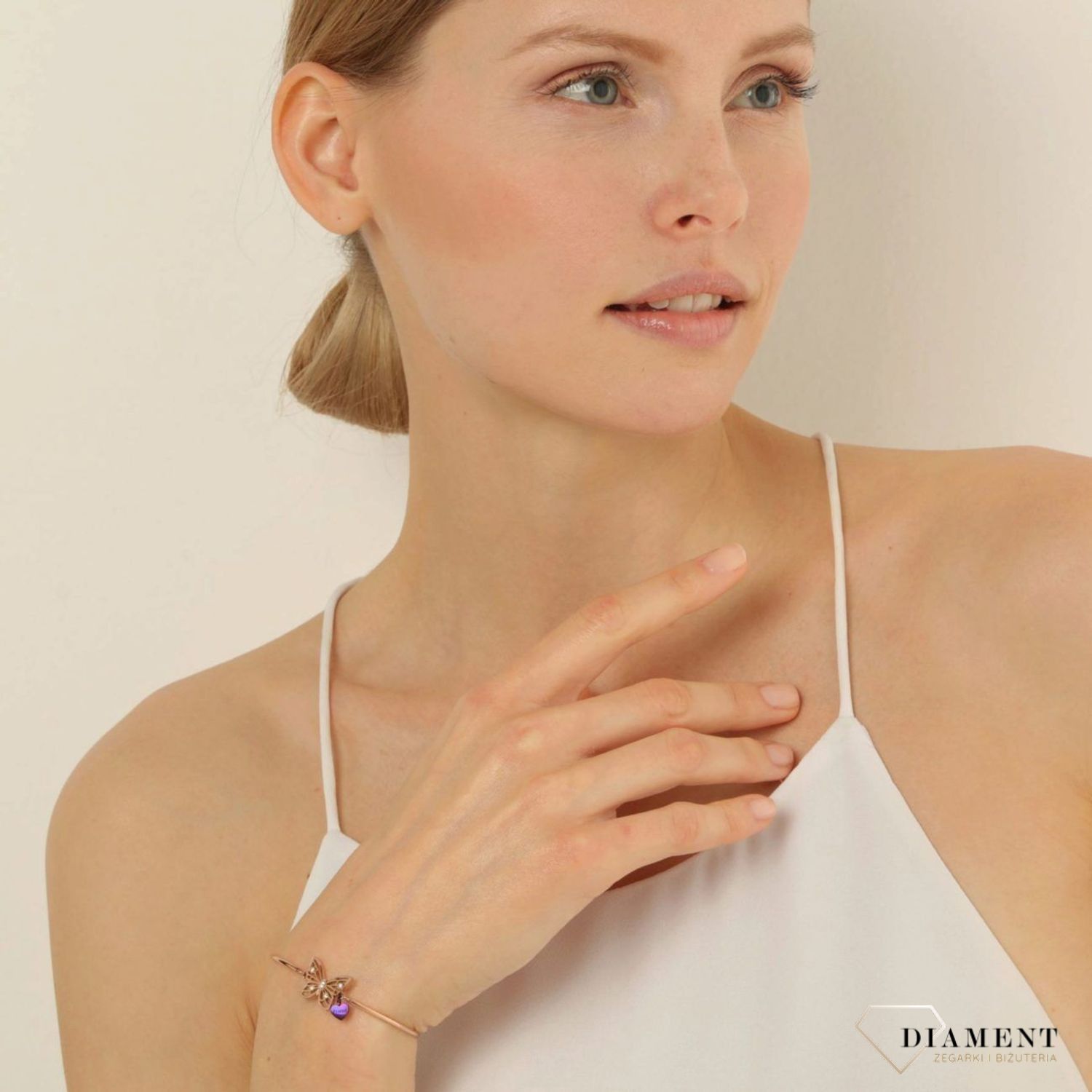 Bransoletka damska stalowa BROSWAY motyl z serduszkiem BHK403.jpg