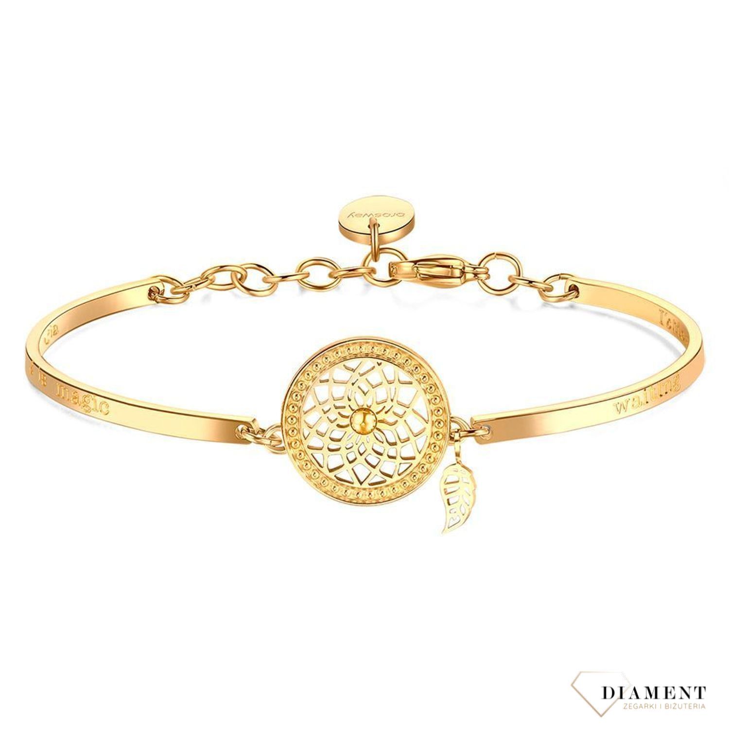 Stalowa, pozłacana Bransoletka Brosway Chakra  Magiczny Łapacz Snów  BHK432.jpg