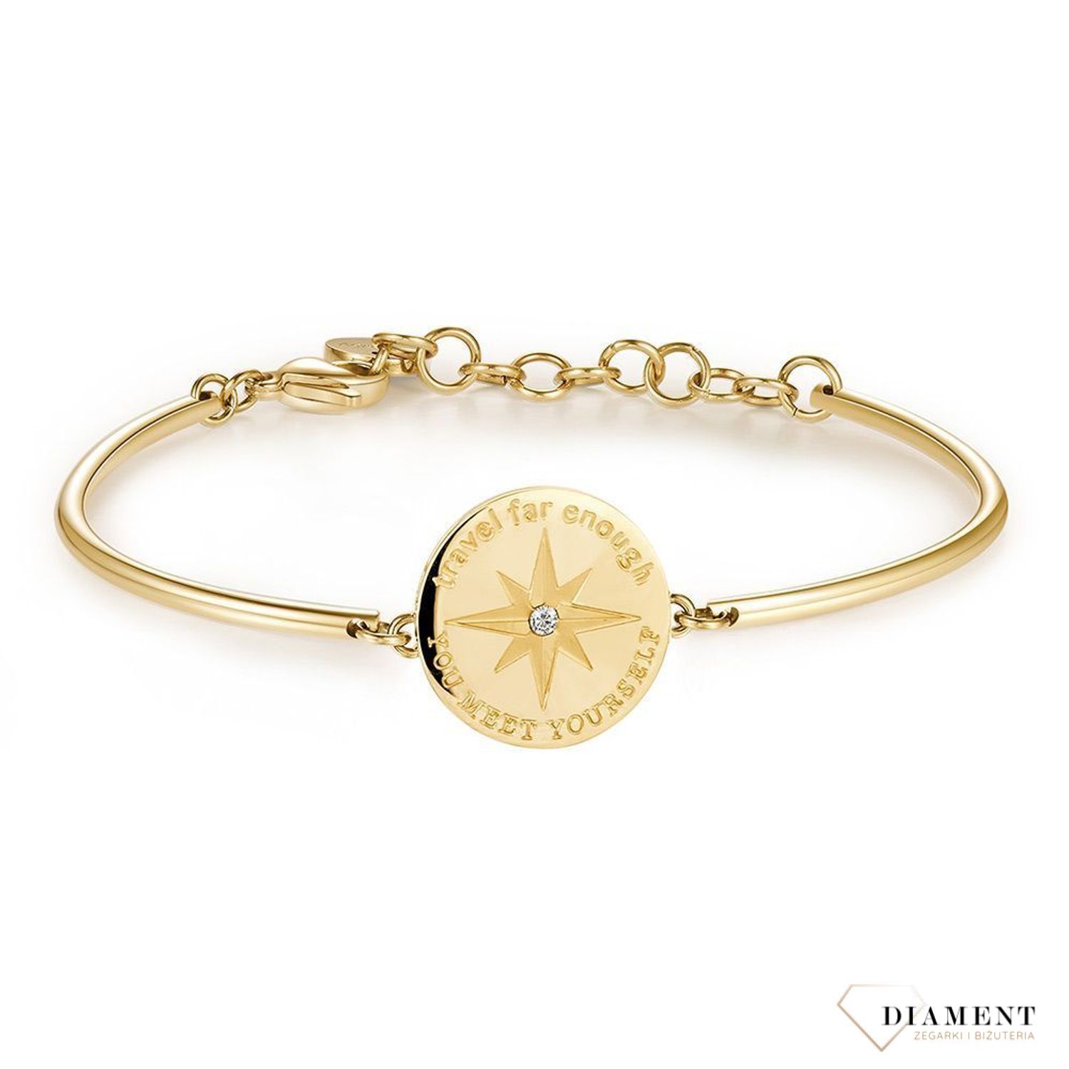 Bransoletka damska stalowa Brosway Chakra z Różą Wiatrów BHK58.jpg