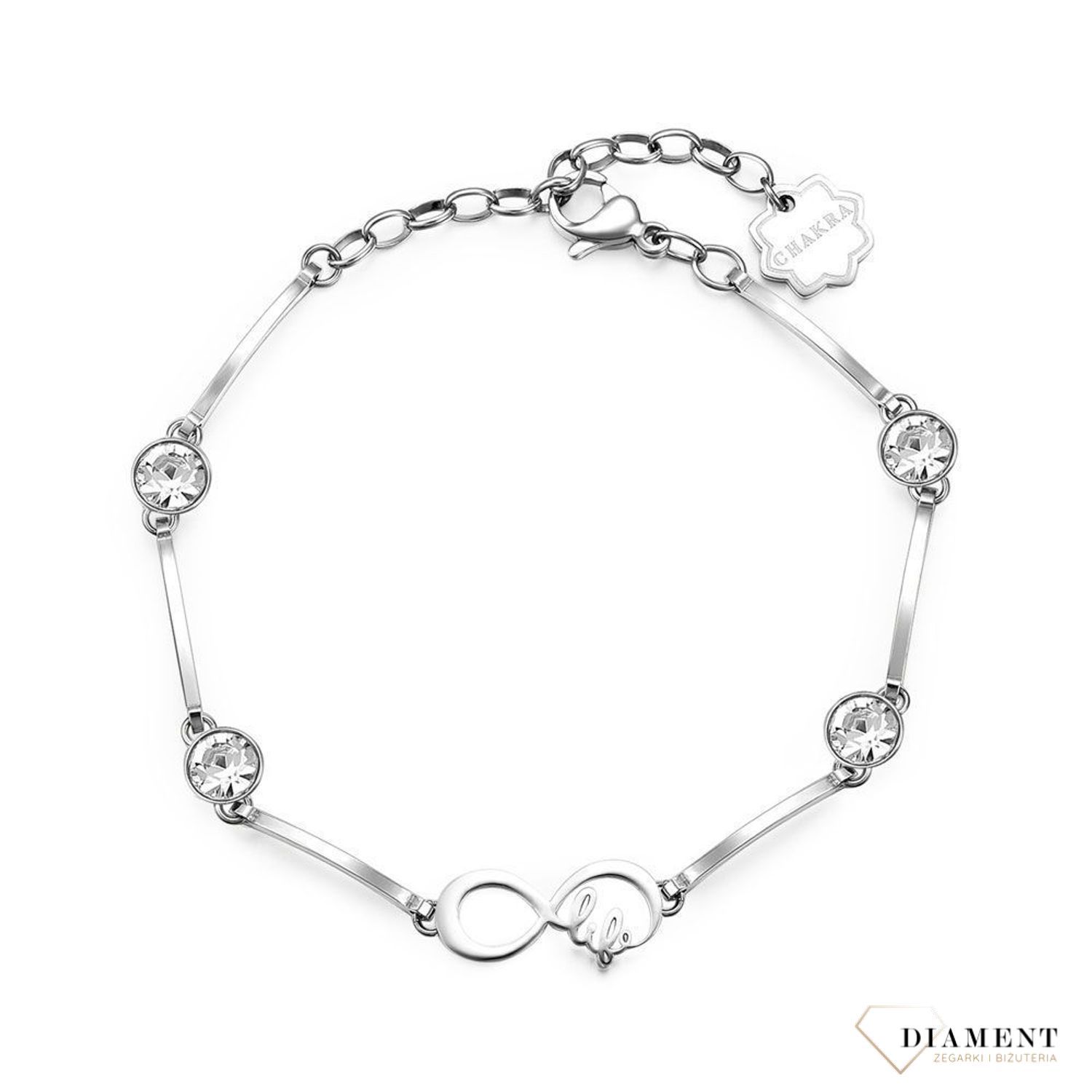 Bransoletka damska stalowa Brosway Chakra 'nieskończoność' życie BHKB029.jpg