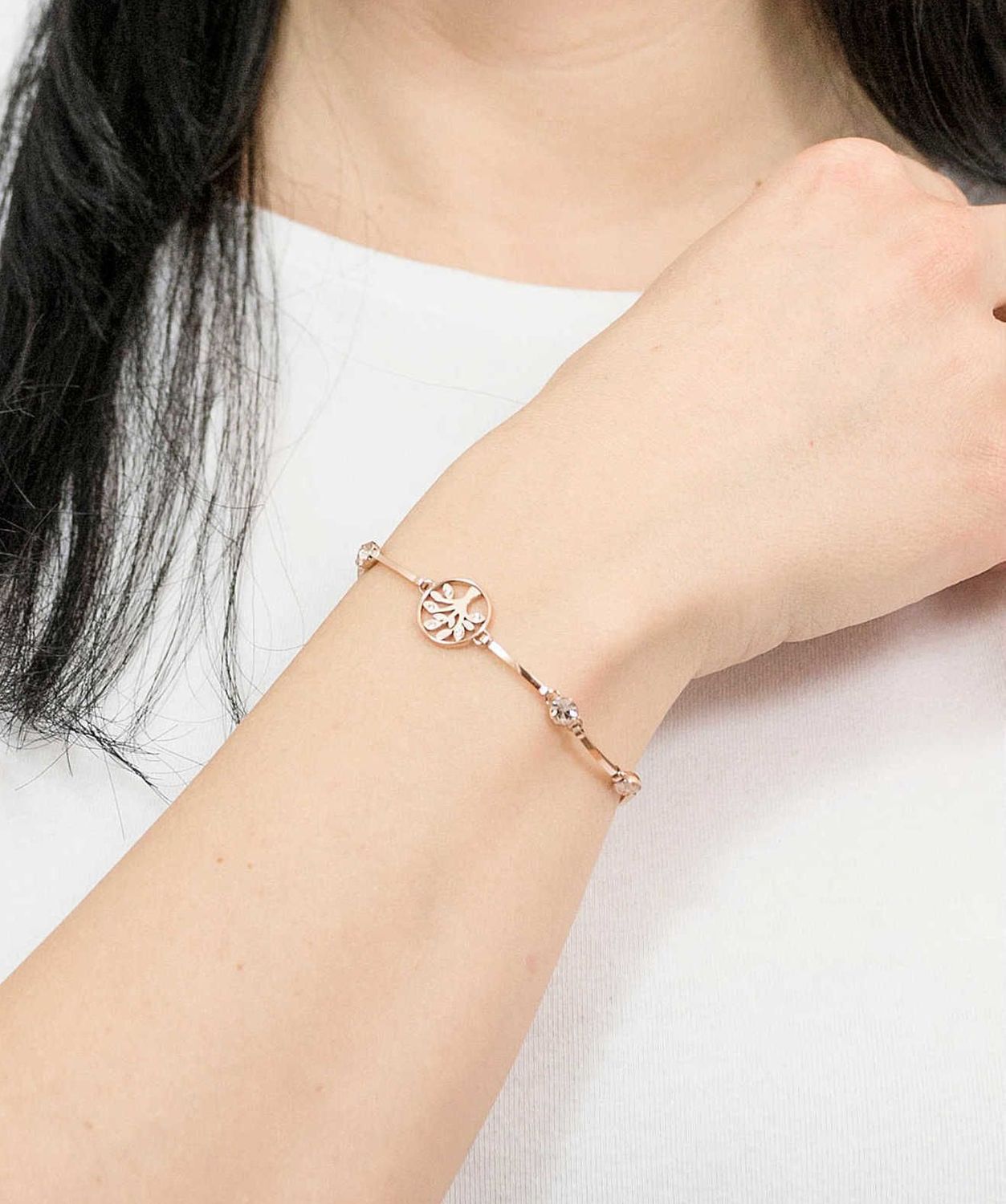 Bransoletka damska stalowa Brosway Chakra 'drzewo życia' BHKB038💎 Stalowa bransoletka z okrągłą zawieszką w kształcie drzewa szczęścia  (1).jpg