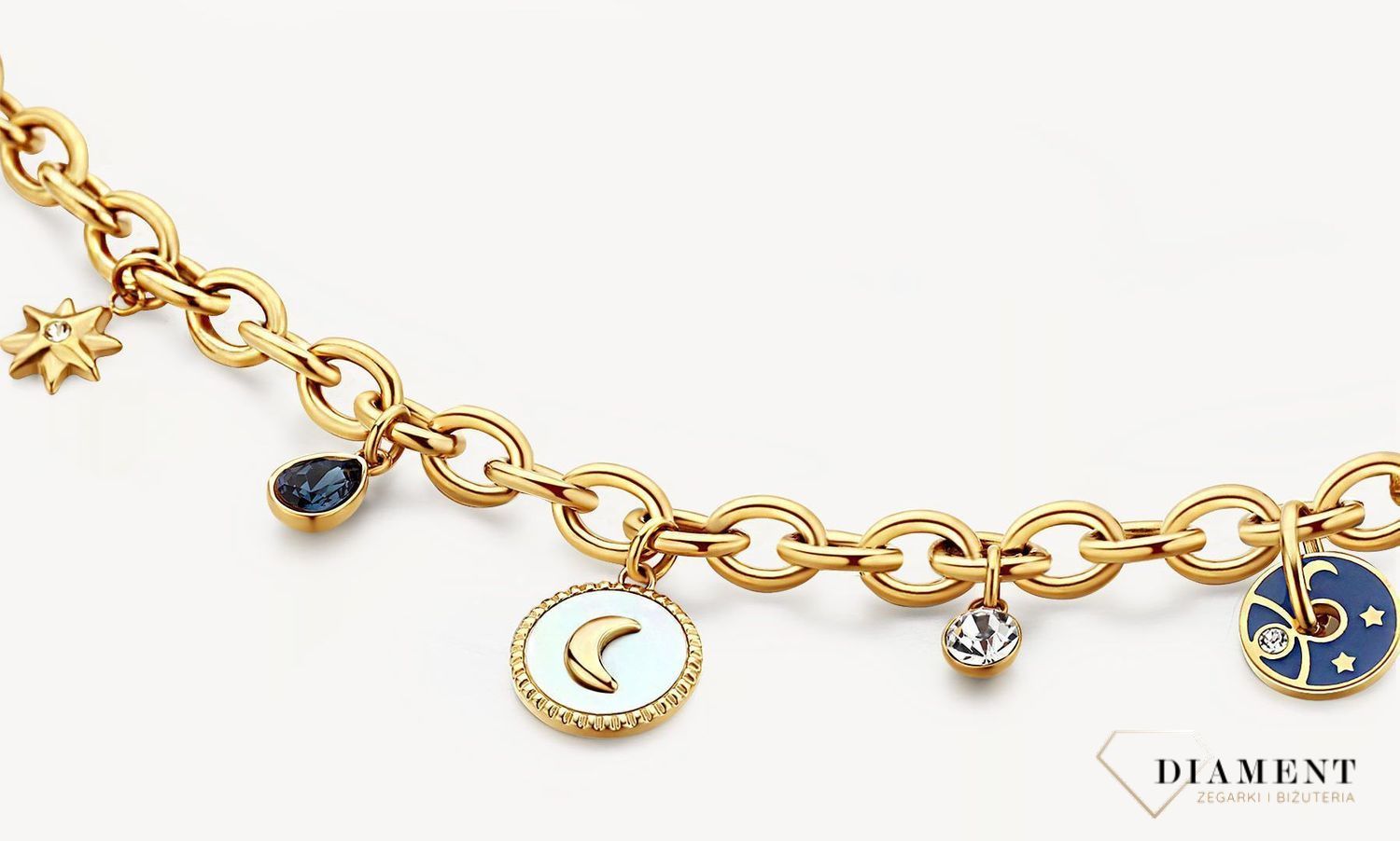 Bransoletka damska stalowa BROSWAY'' Chakra Mistyczna'' BHKB128 💎 Bransoletka wykonana ze stali w kolorze złotym 💎 Stalowa bransoletka z pojedynczymi elementami zdobnymi. 💎 (9).jpg