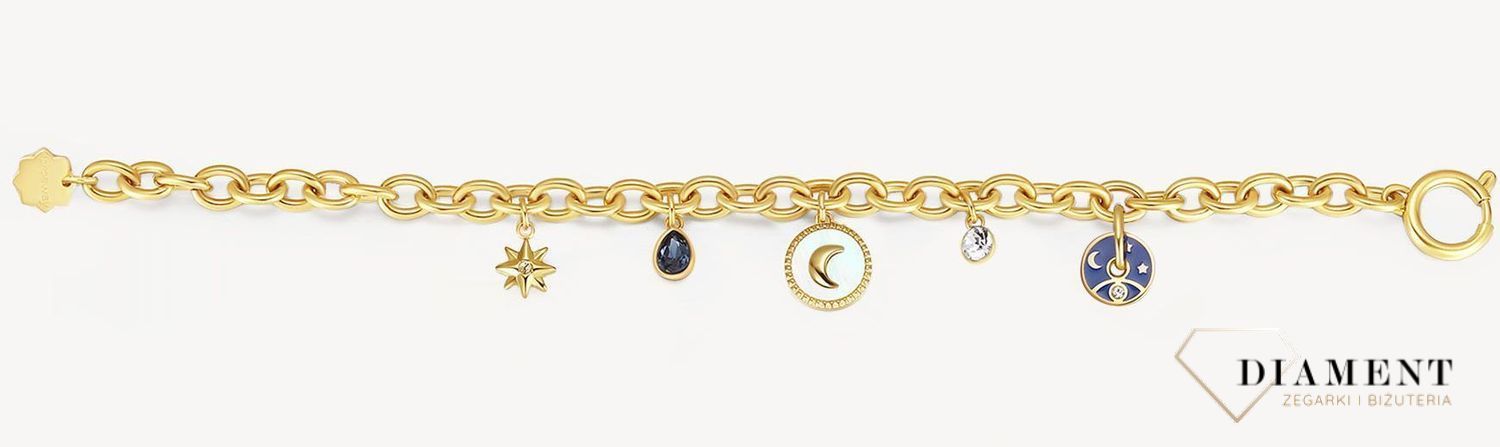 Bransoletka damska stalowa BROSWAY'' Chakra Mistyczna'' BHKB128 💎 Bransoletka wykonana ze stali w kolorze złotym 💎 Stalowa bransoletka z pojedynczymi elementami zdobnymi. 💎 (9).jpg