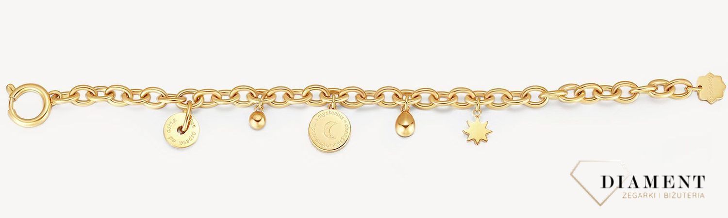 Bransoletka damska stalowa BROSWAY'' Chakra Mistyczna'' BHKB128 💎 Bransoletka wykonana ze stali w kolorze złotym 💎 Stalowa bransoletka z pojedynczymi elementami zdobnymi. 💎 (9).jpg