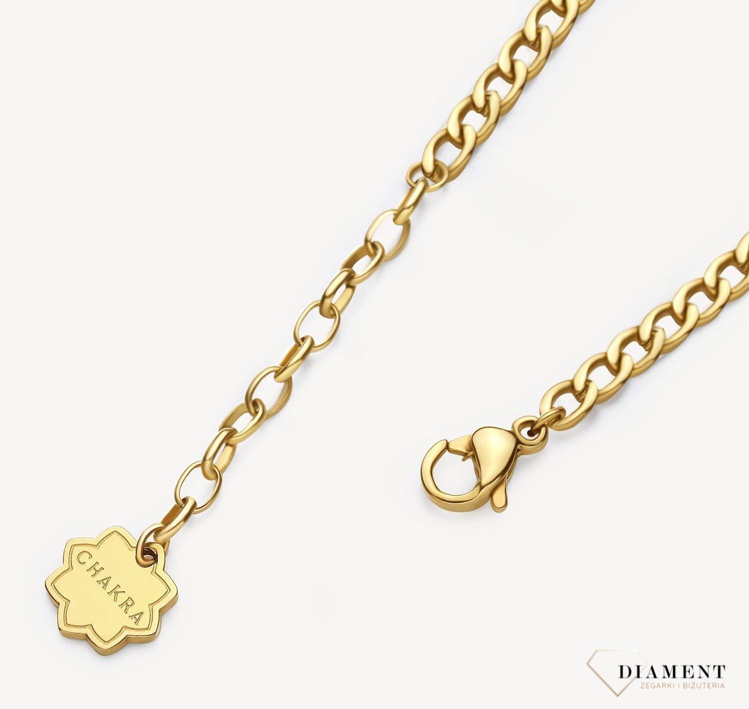 Bransoletka damska stalowa BROSWAY '' Chakra Łapacz Snów''  BHKB146 💎 Bransoletka wykonana ze stali w kolorze złotym 💎 Bransoletka z zawieszką w kształcie łapacza snów i kryształkami. 💎.jpg