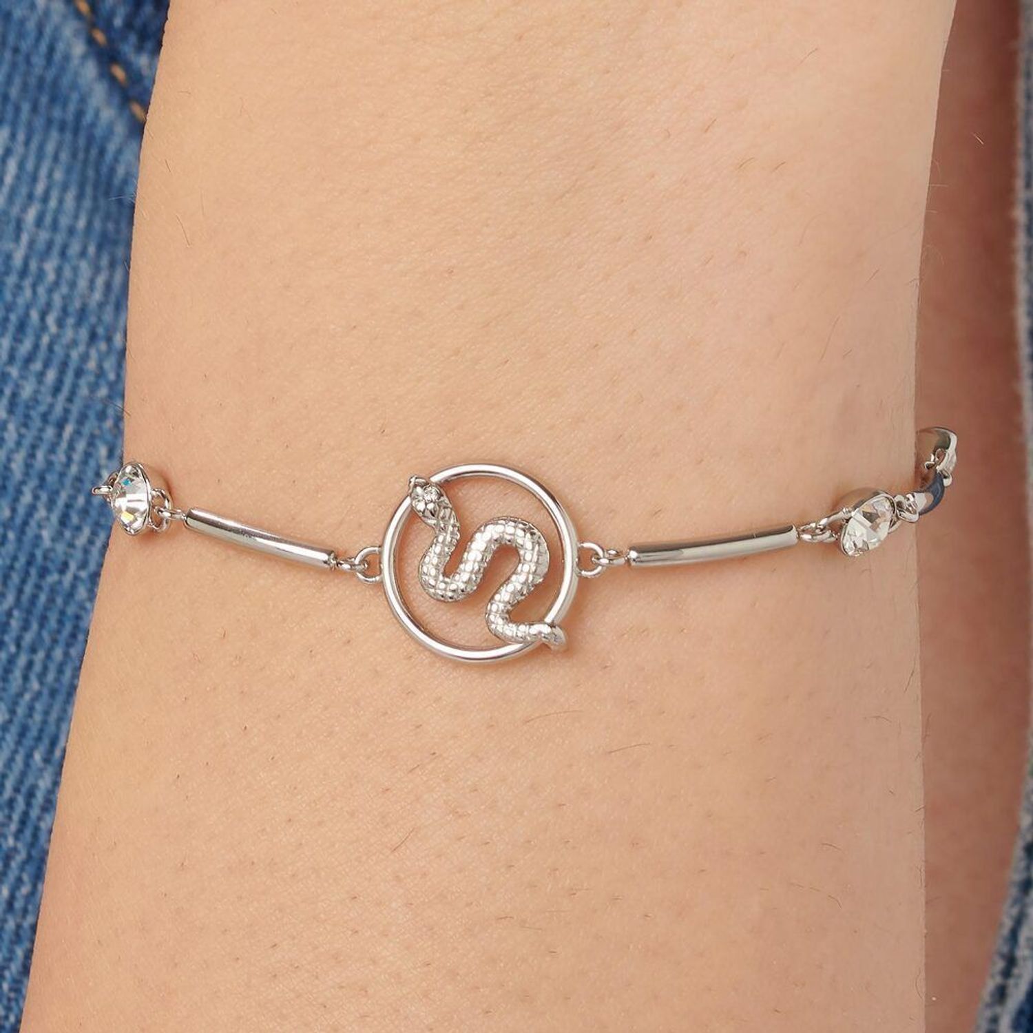 Bransoletka damska stalowa żmija z cyrkoniami Brosway Chakra BHKB228..jpg