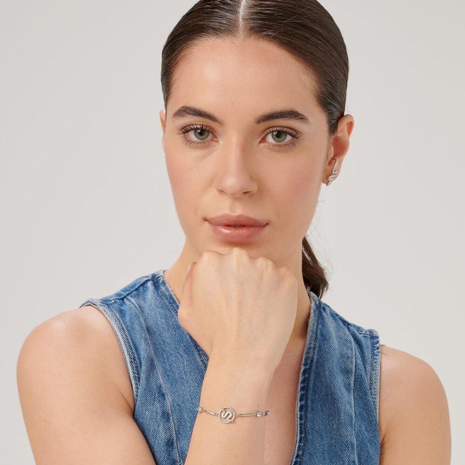 Bransoletka damska stalowa żmija z cyrkoniami Brosway Chakra BHKB228..jpg