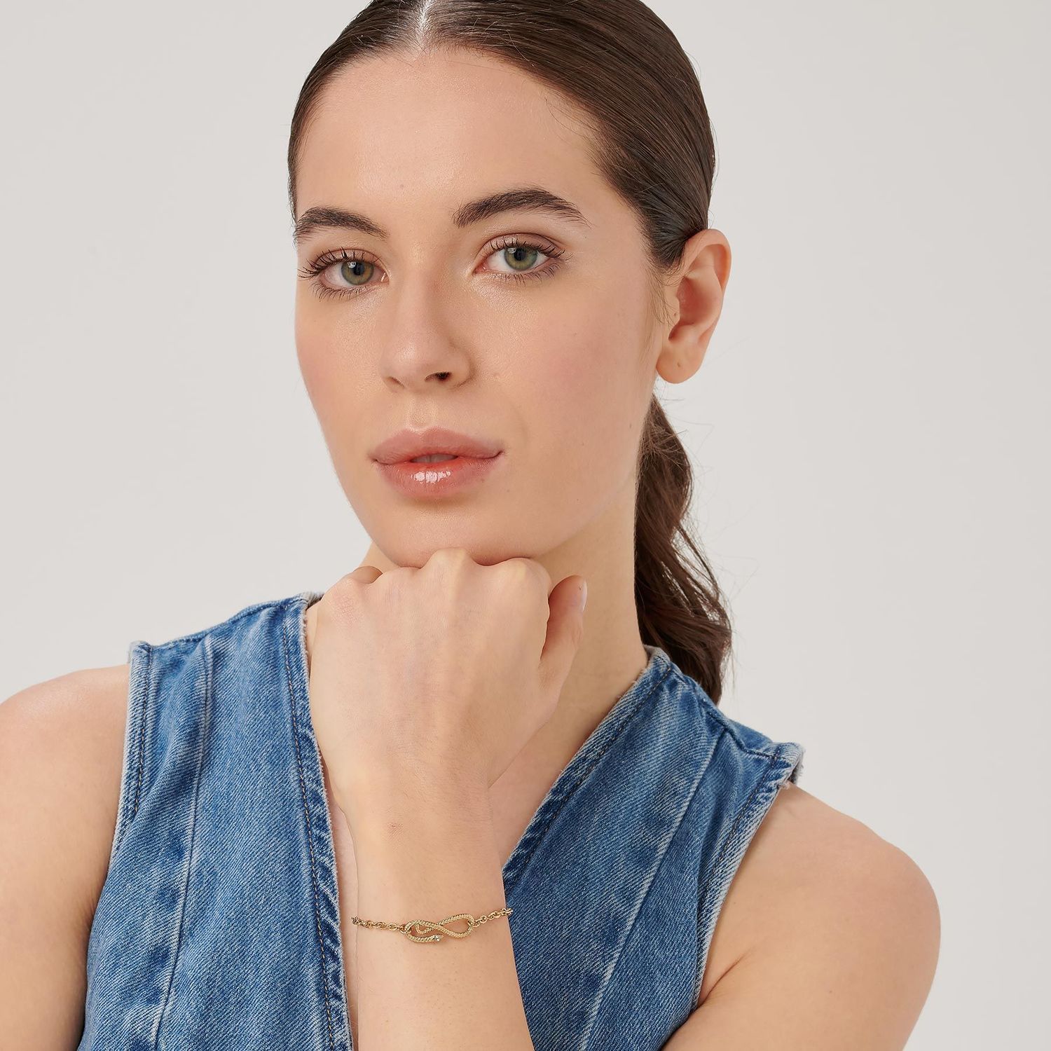 Bransoletka damska stalowa pozłacana Brosway Chakra Mystic z wężem BHKB231.jpg