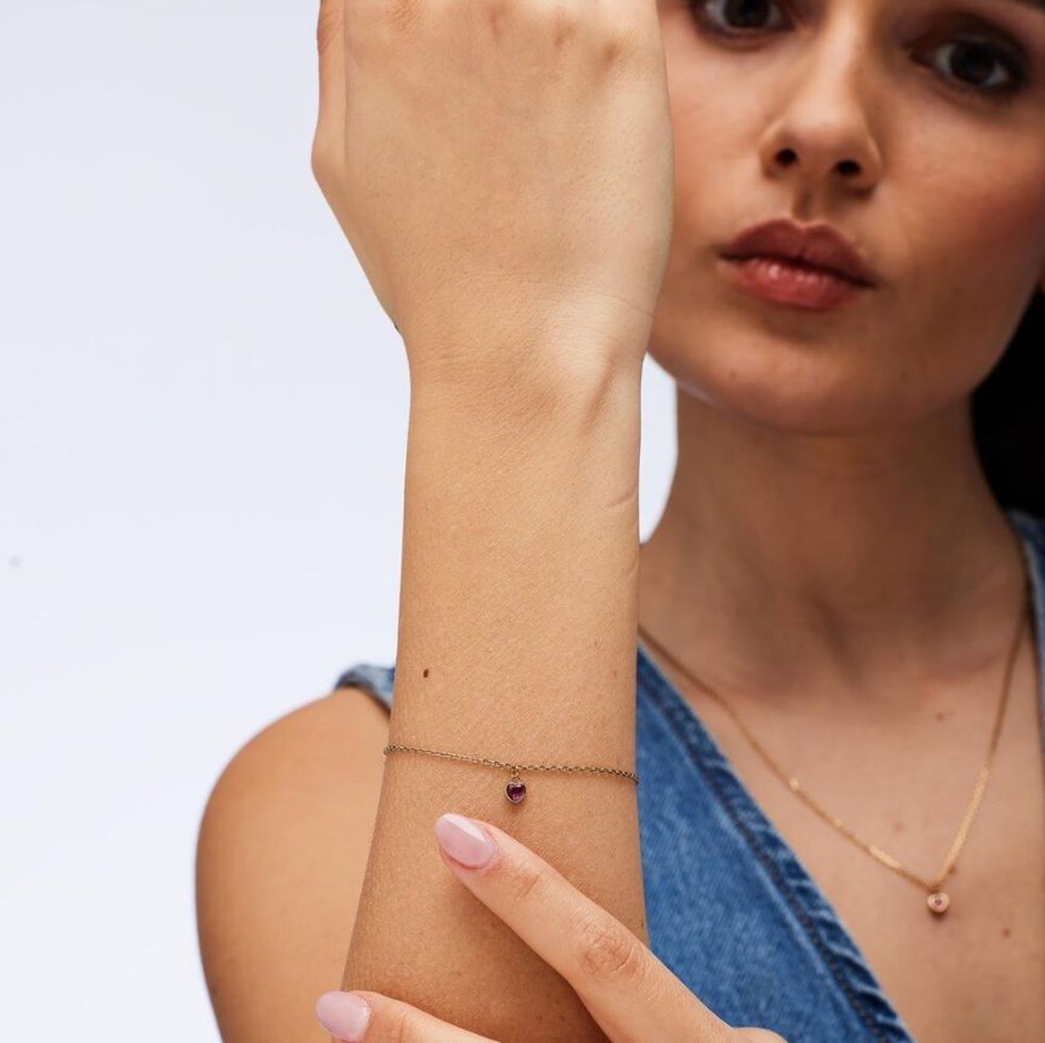 Komplet biżuterii Brosway – naszyjnik i bransoletka z sercem i czerwonym kryształkiem .jpg