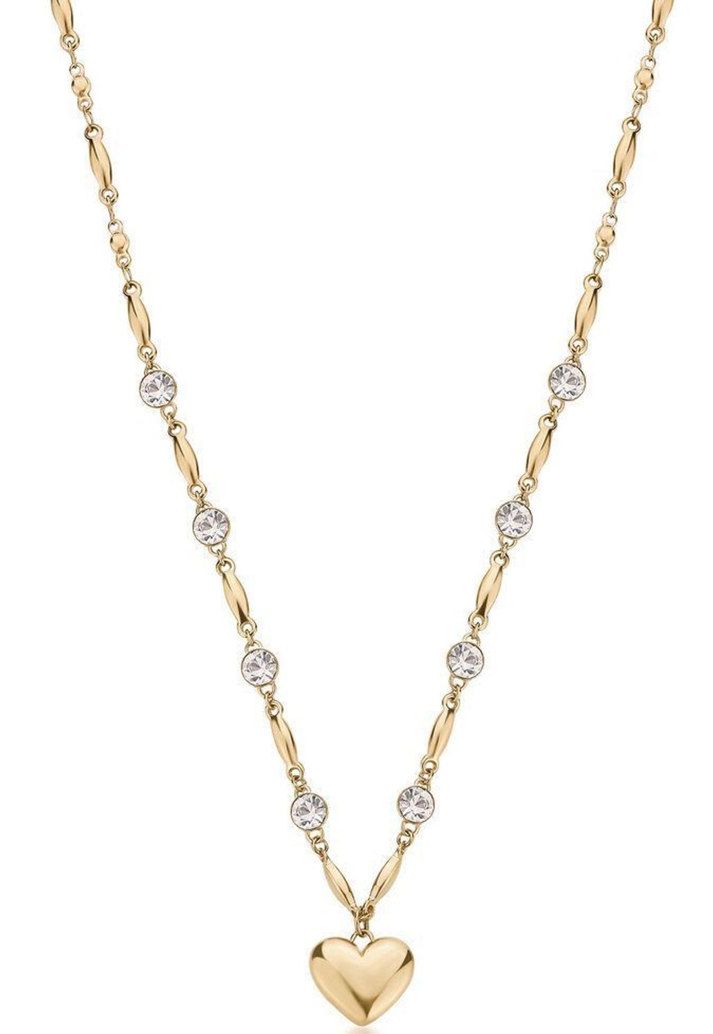 Naszyjnik Pozłacany z gładkim sercem i cyrkoniami Brosway Chakra BHKN132..jpg