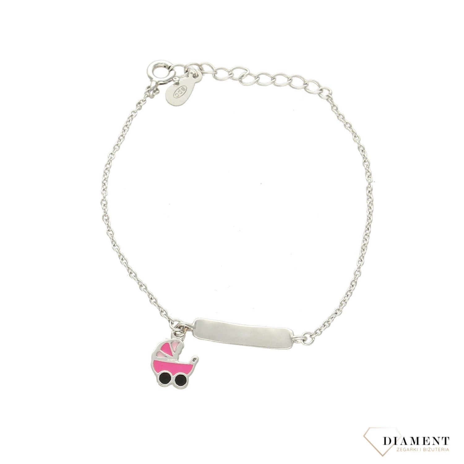 Bransoletka srebrna dla dziewczynki wózeczek BKB000000--147.jpg