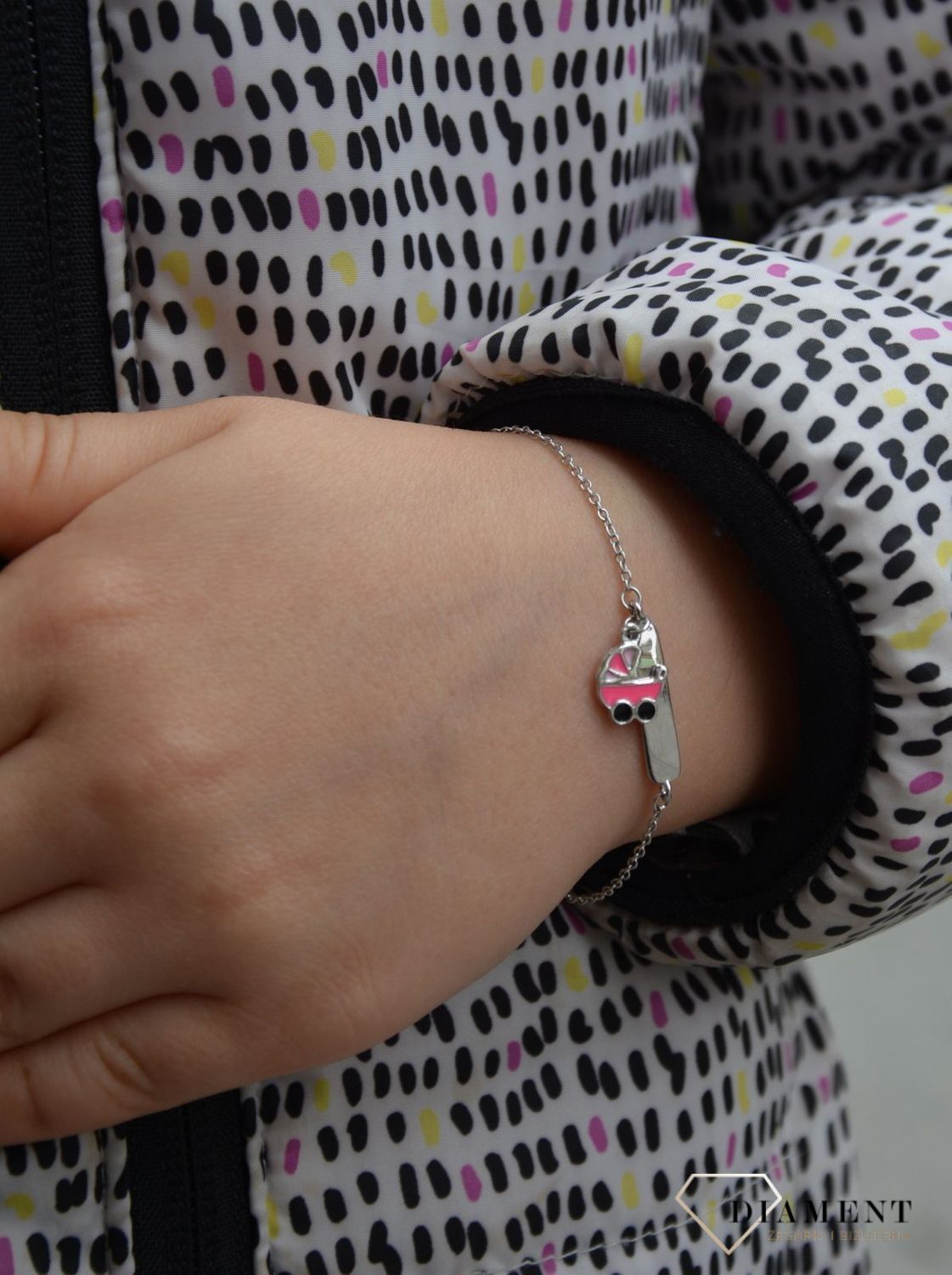 Bransoletka srebrna dla dziewczynki wózeczek BKB000000--147.jpg