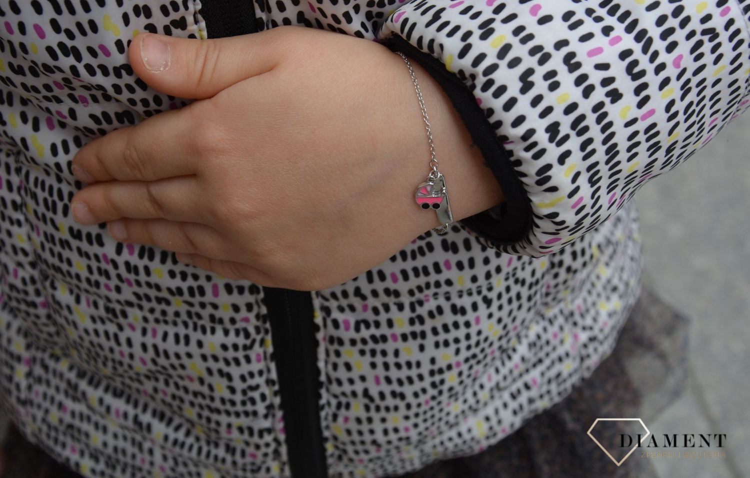 Bransoletka srebrna dla dziewczynki wózeczek BKB000000--147.jpg