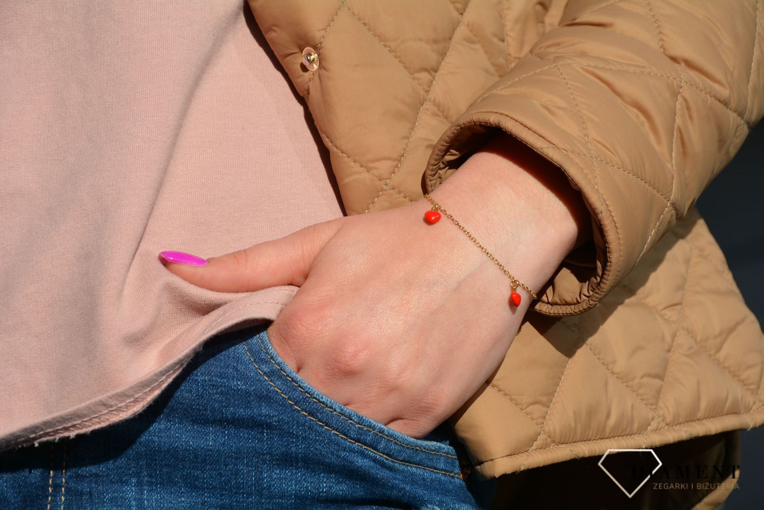 Złota bransoletka wykonana z 14-karatowego żółtego złota. Złota bransoletka z motywem nieprzemijającej miłości. Zapięcie typu karabińczyk. Zapraszamy!  (1).jpg