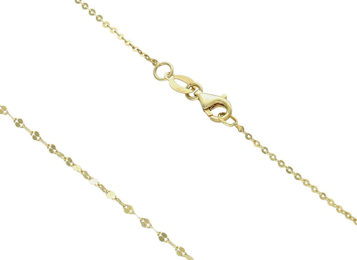 Długi złoty naszyjnik damski z blaszkami nieskończoność 80 cm BKN000000-045. Złoty naszyjnik wykonany z najwyższej jakości złota próby 585.1.jpg