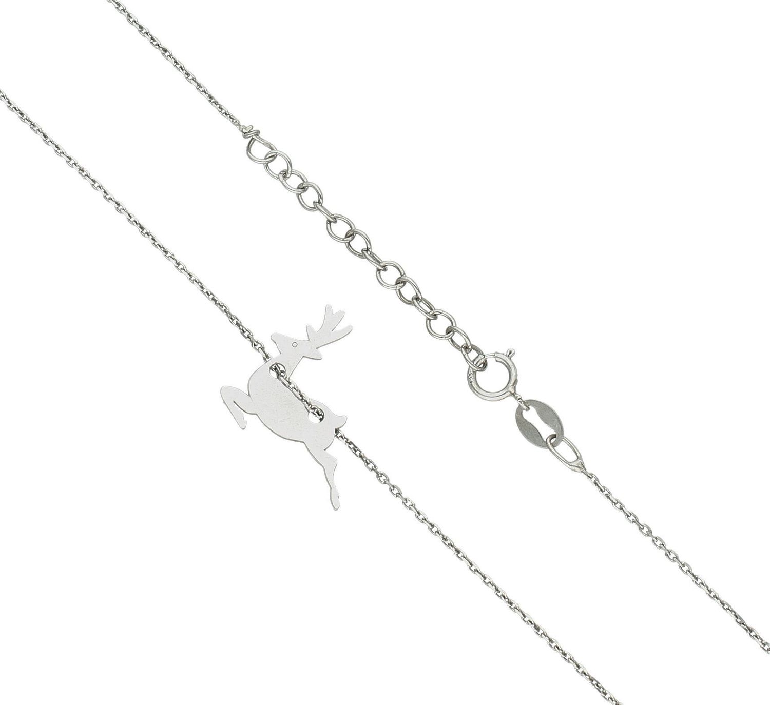 Srebrny naszyjnik celebrytka damskie 925 renifer BKN000000-280. Srebrny naszyjnik damski. Naszyjnik srebrny celebrytka. Srebrna celebrytka damska z zawieszkami. Srebrny naszyjnik celebrytka damska na prezent (3).jpg