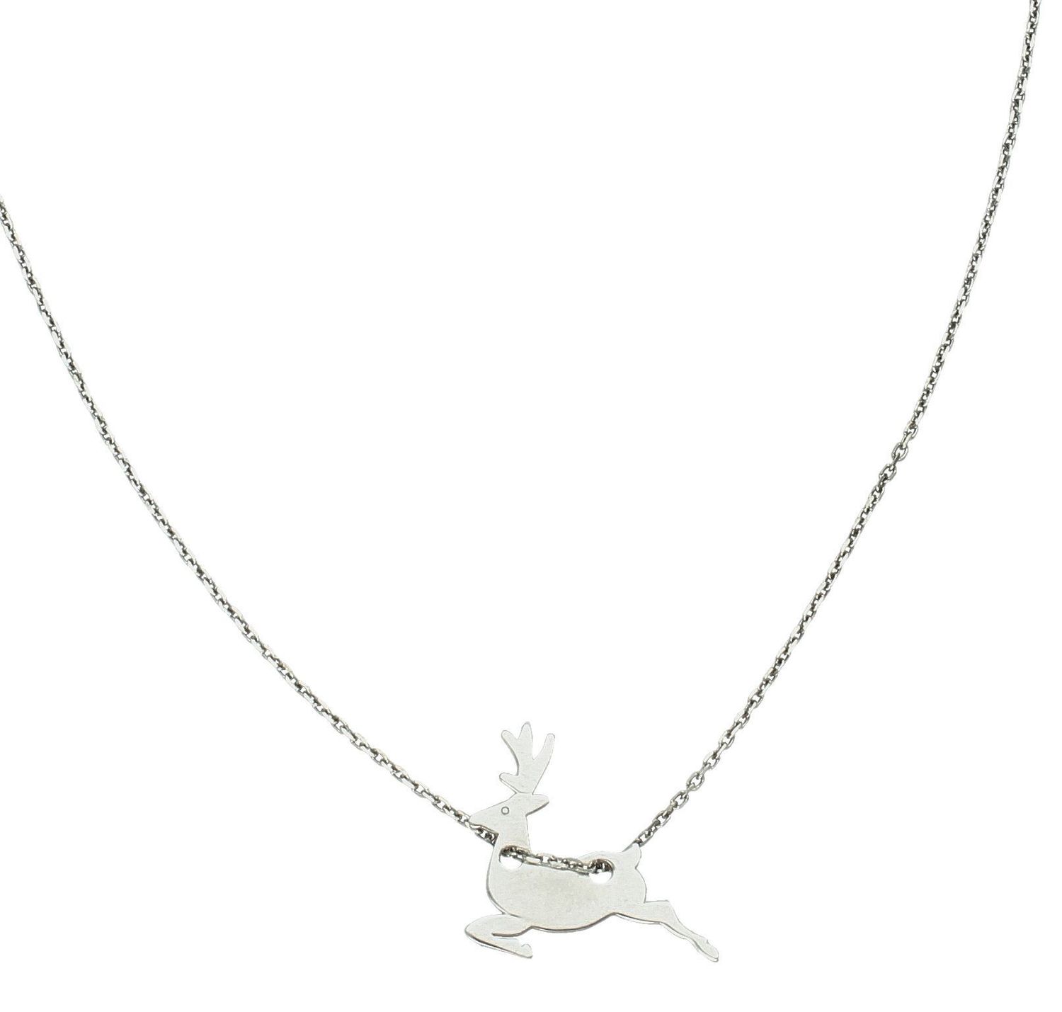 Srebrny naszyjnik celebrytka damskie 925 renifer BKN000000-280. Srebrny naszyjnik damski. Naszyjnik srebrny celebrytka. Srebrna celebrytka damska z zawieszkami. Srebrny naszyjnik celebrytka damska na prezent (3).jpg