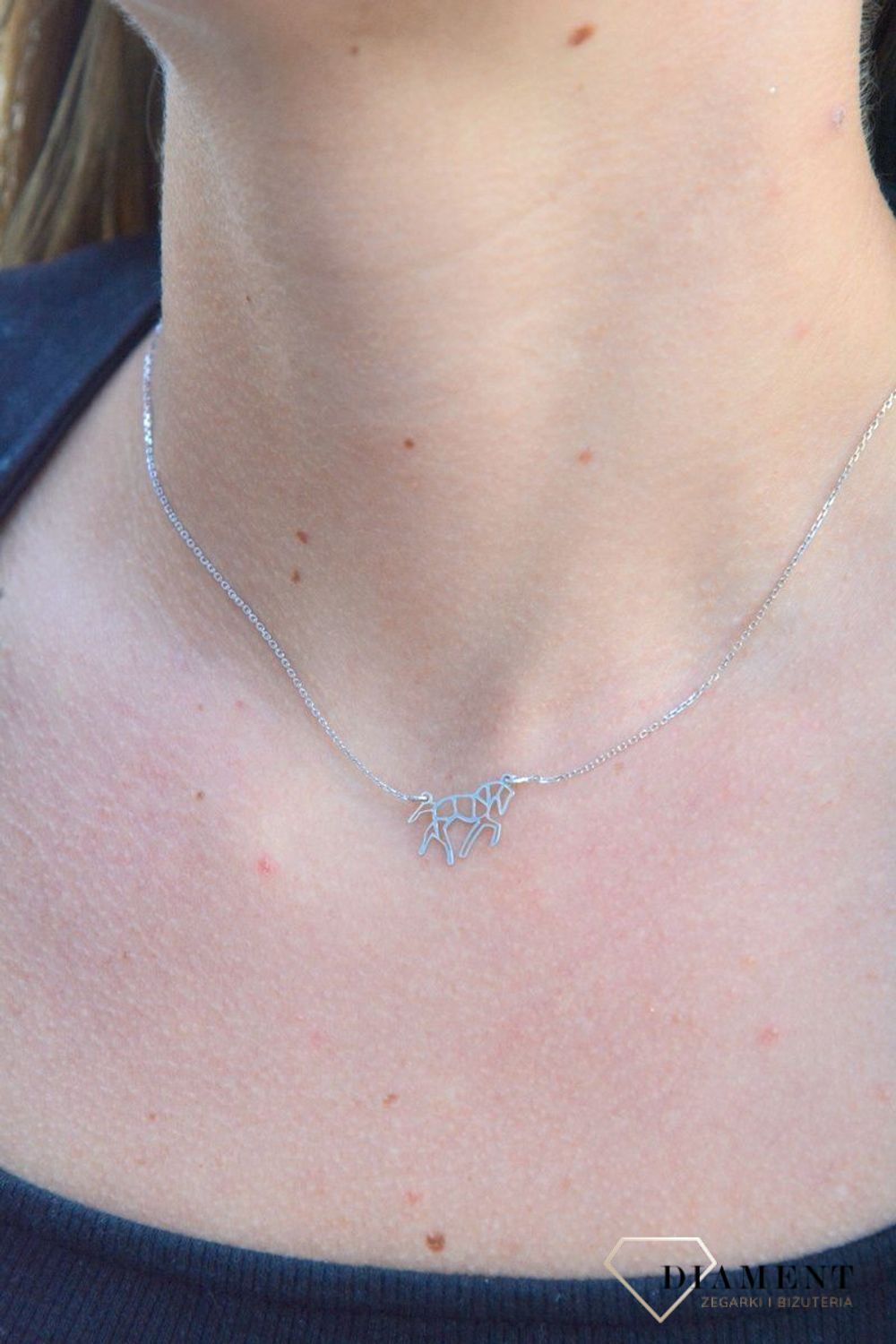 Naszyjnik srebrny celebrytka z koniem BKN000000-320. Naszyjnik srebrny celebrytka. Srebrny naszyjnik damski. Naszyjnik damski z koniem. Srebrny naszyjnik celebrytka na każdą okazję. Naszyjnik celebrytka idealny na prezent..jpg