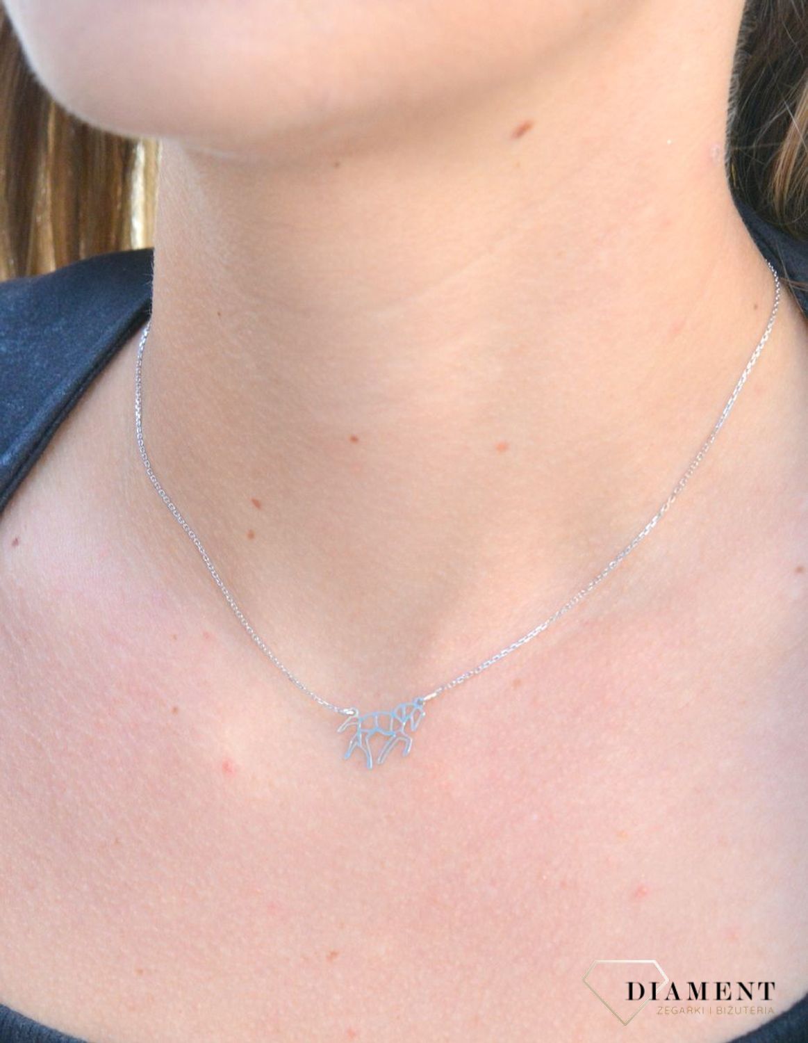 Naszyjnik srebrny celebrytka z koniem BKN000000-320. Naszyjnik srebrny celebrytka. Srebrny naszyjnik damski. Naszyjnik damski z koniem. Srebrny naszyjnik celebrytka na każdą okazję. Naszyjnik celebrytka idealny na prezent..jpg