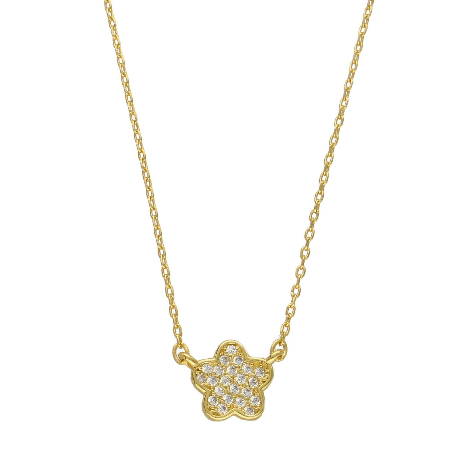 Srebrny naszyjnik celebrytka kwiatek BKN000000-323.jpg