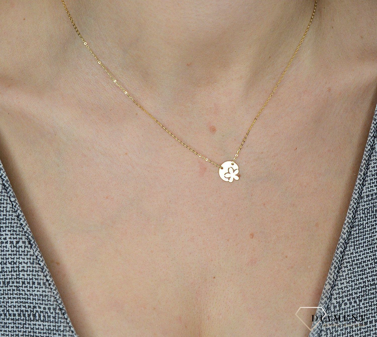 Naszyjnik złoty celebrytka 585 kwiatek ✓Złote Naszyjniki Damskie w Sklepie z Biżuterią zegarki-diament.pl ✓Piękne i Eleganckie Naszyjniki dla Kobiet ✓Prawdziwe Złoto ✓.jpg