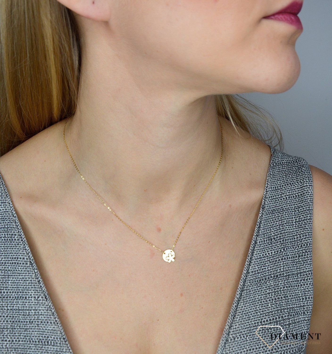 Naszyjnik złoty celebrytka 585 kwiatek ✓Złote Naszyjniki Damskie w Sklepie z Biżuterią zegarki-diament.pl ✓Piękne i Eleganckie Naszyjniki dla Kobiet ✓Prawdziwe Złoto ✓.jpg