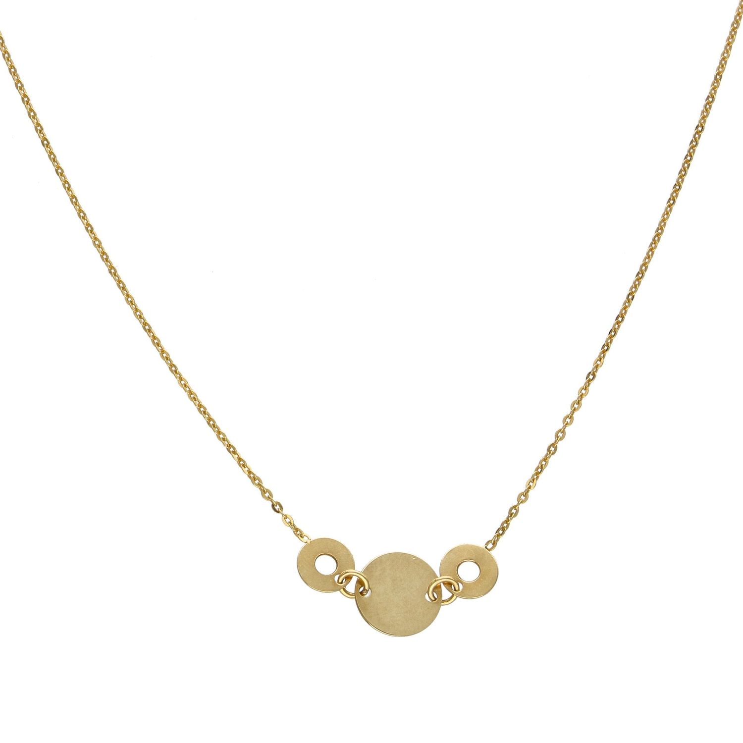 Naszyjnik złoty próby 585 z elementami ozdobnymi BKN000000-349 Naszyjnik złota celebrytka 585 'Czarne cyrkonie miłości'.jpg