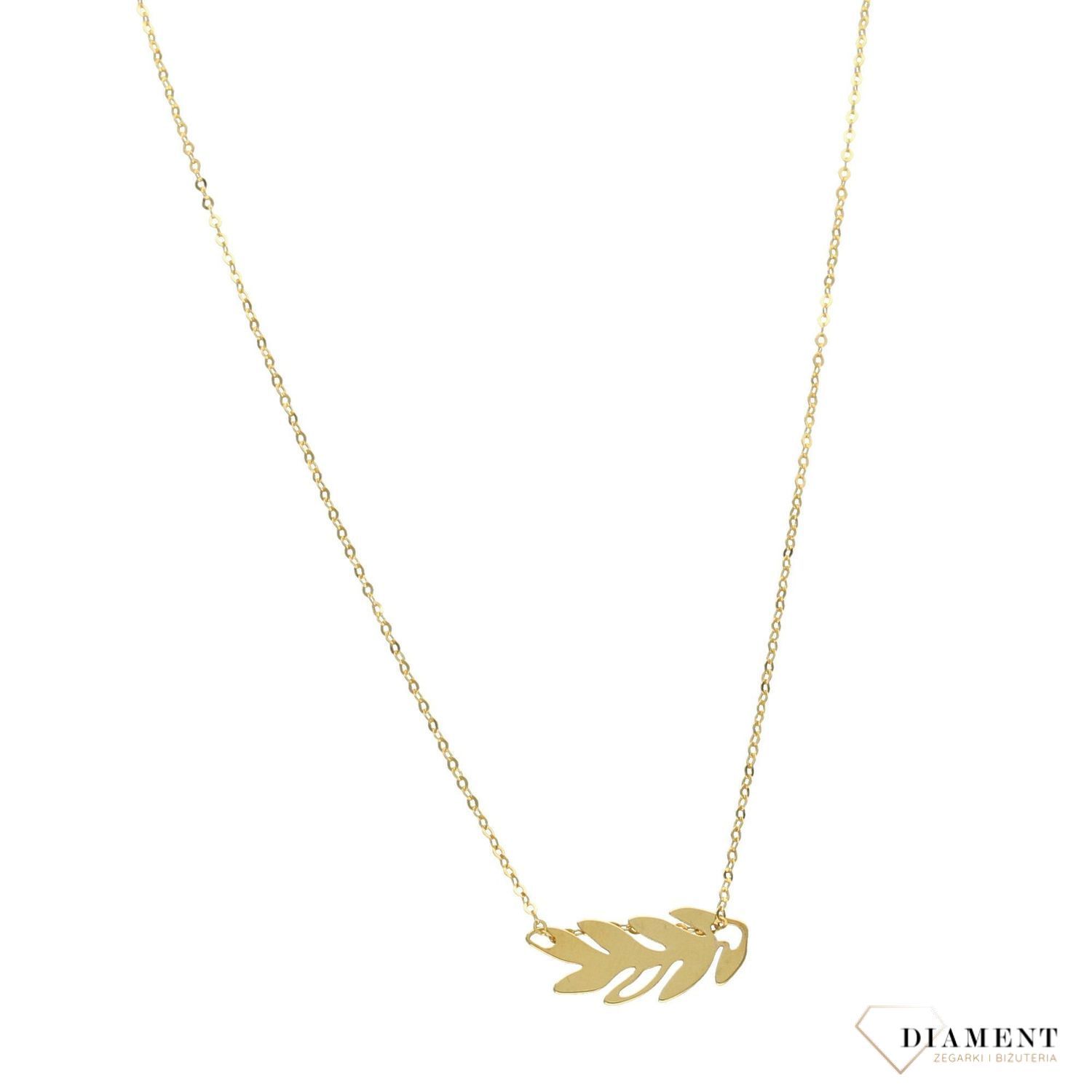 Naszyjnik złota 585 celebrytka liść BKN000000-351.11.jpg