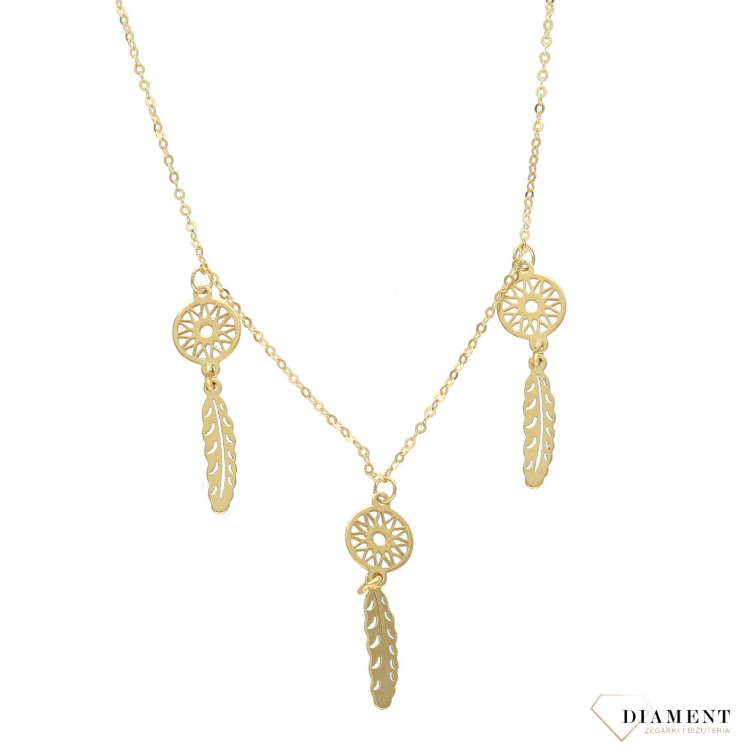 Złoty naszyjnik choker pióra.jpg