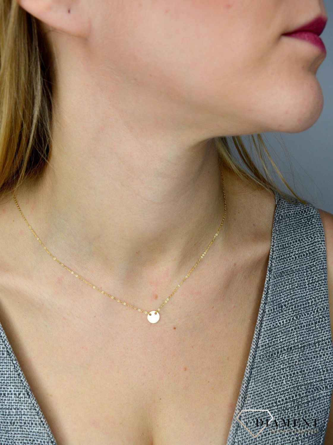 Naszyjnik złota celebrytka 585 blaszka, prezent dla mamy, prezent dla ukochanej, wymarzony prezent ✓Złote Naszyjniki dla kobiet, idealny prezent dla kobiety. Naszyjniki cel.jpg